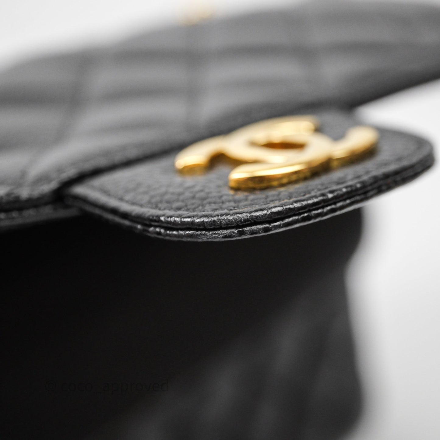 Chanel Classic Medium Flap Quilted Black Caviar Gold Hardware