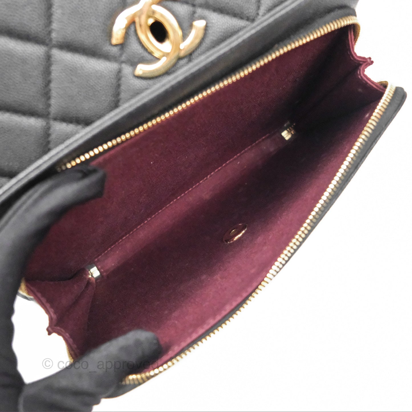 Chanel Quilted Large Business Affinity Flap Black Caviar Gold Hardware