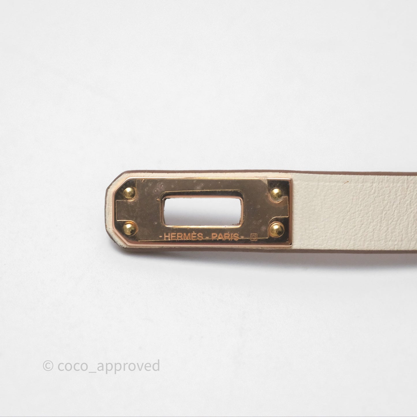 Hermès Mini Kelly Double Tour Bracelet Nata Swift Gold Hardware