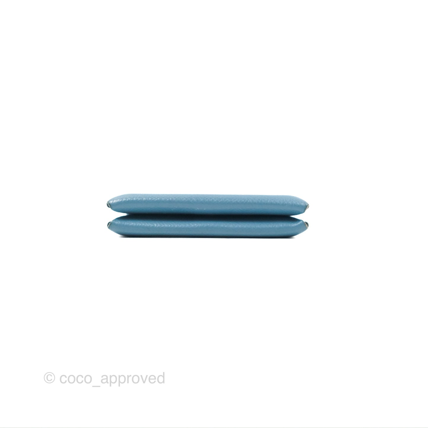 Hermès Calvi Card Holder Blue Epsom