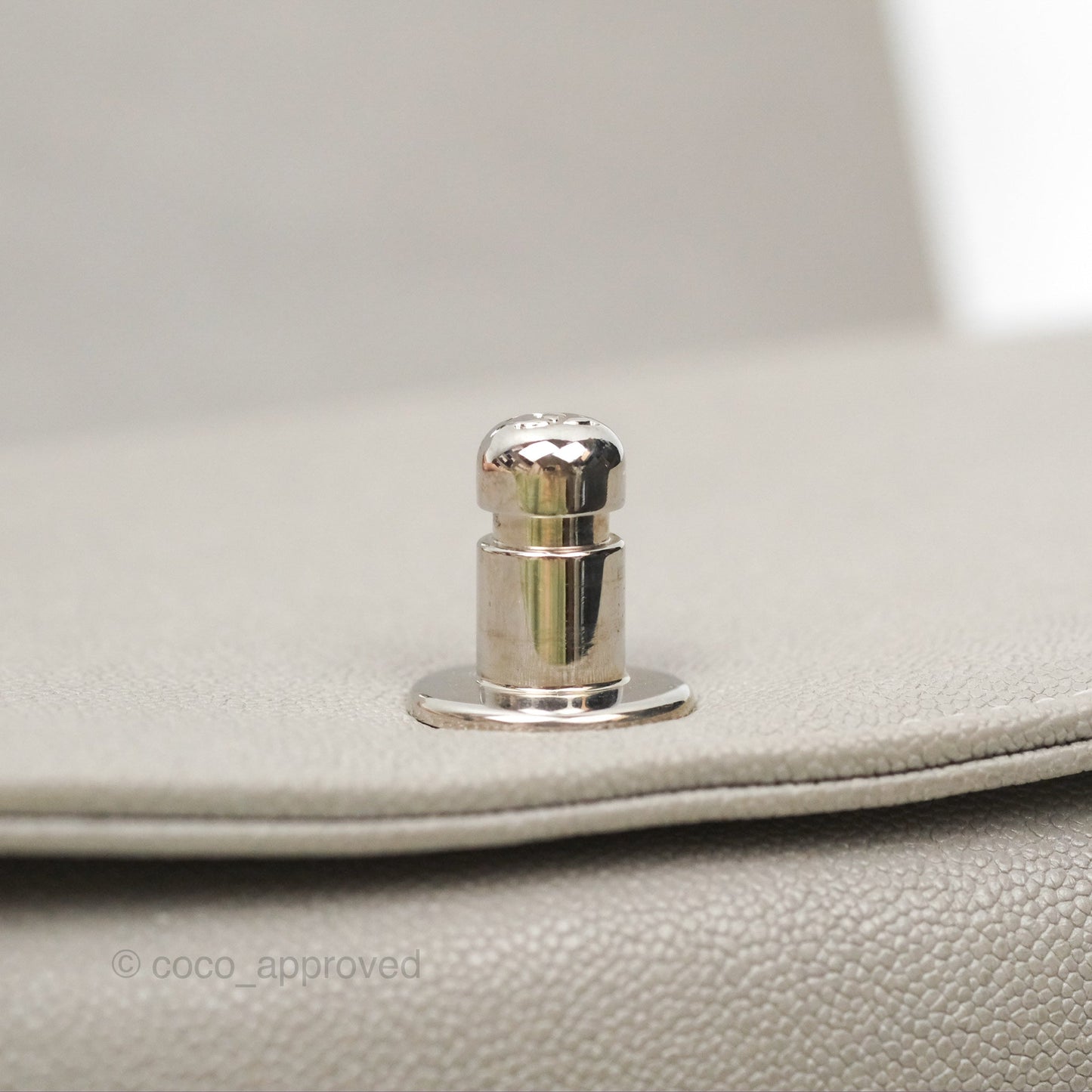 Chanel Small Boy Grey Caviar Silver Hardware
