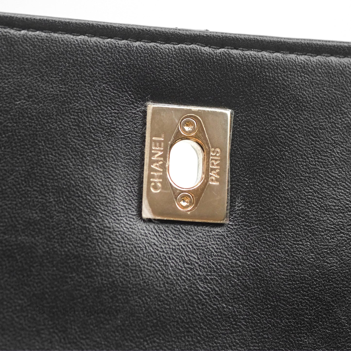 Chanel Small Trendy CC Black Lambskin Gold Hardware