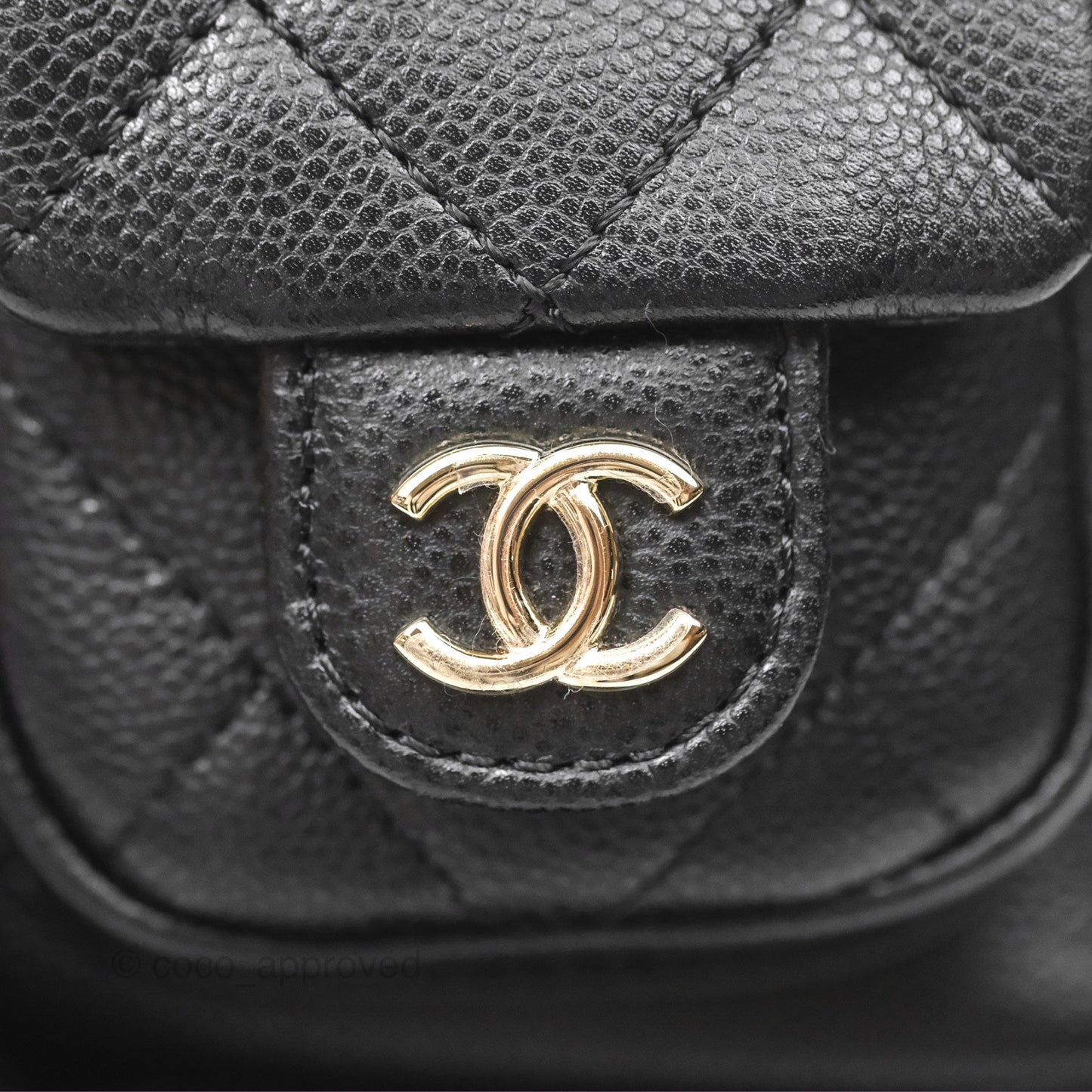 Chanel Small Duma Backpack Caviar Black Gold Hardware 23K