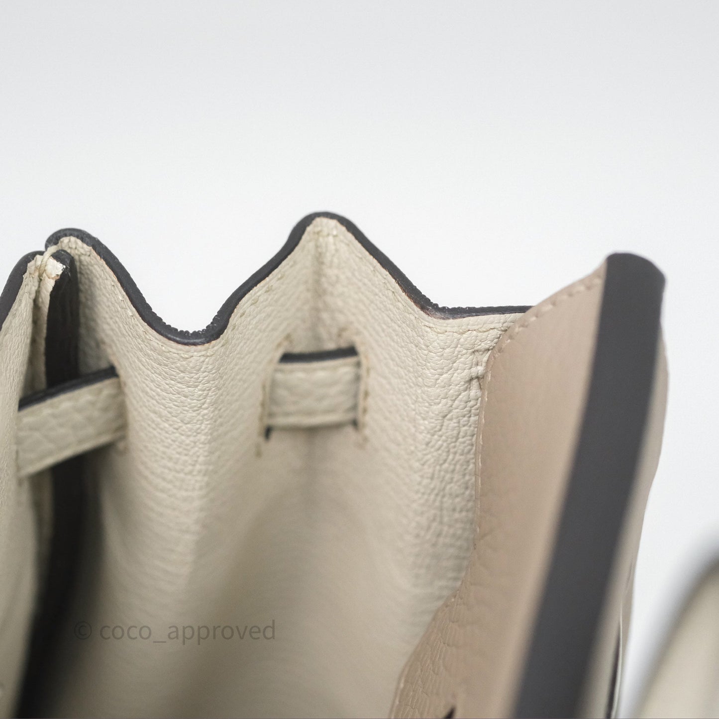 Hermès Birkin 25 Special Order Retourne Gris Tourterelle 81 / Beton 8L Clemence Brushed Palladium Hardware