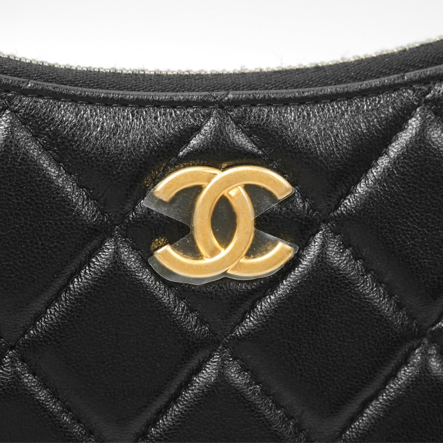 Chanel Chain Around Hobo Bag Black Lambskin Aged Gold Hardware 23B