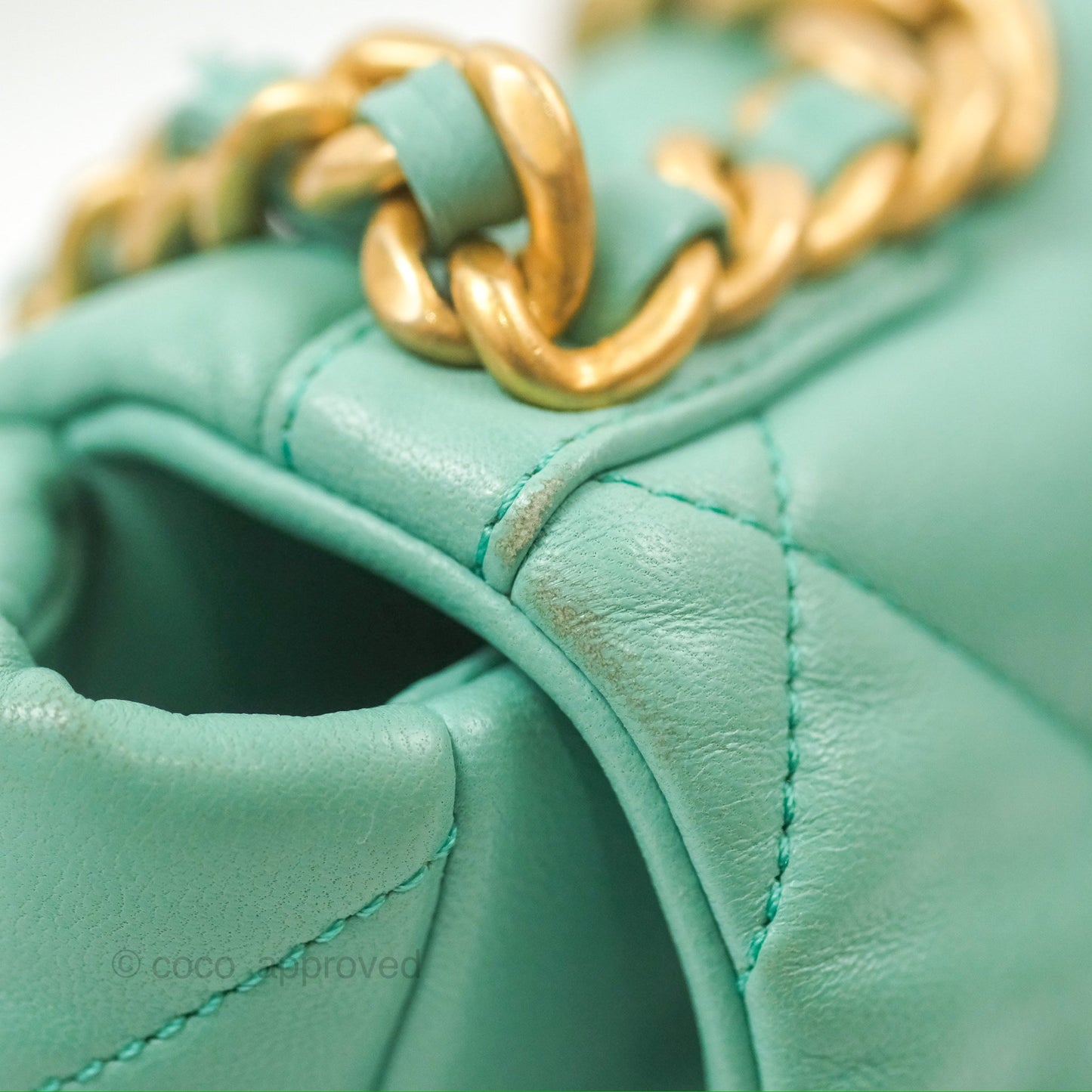 Chanel 19 Small Tiffany Blue Mixed Hardware