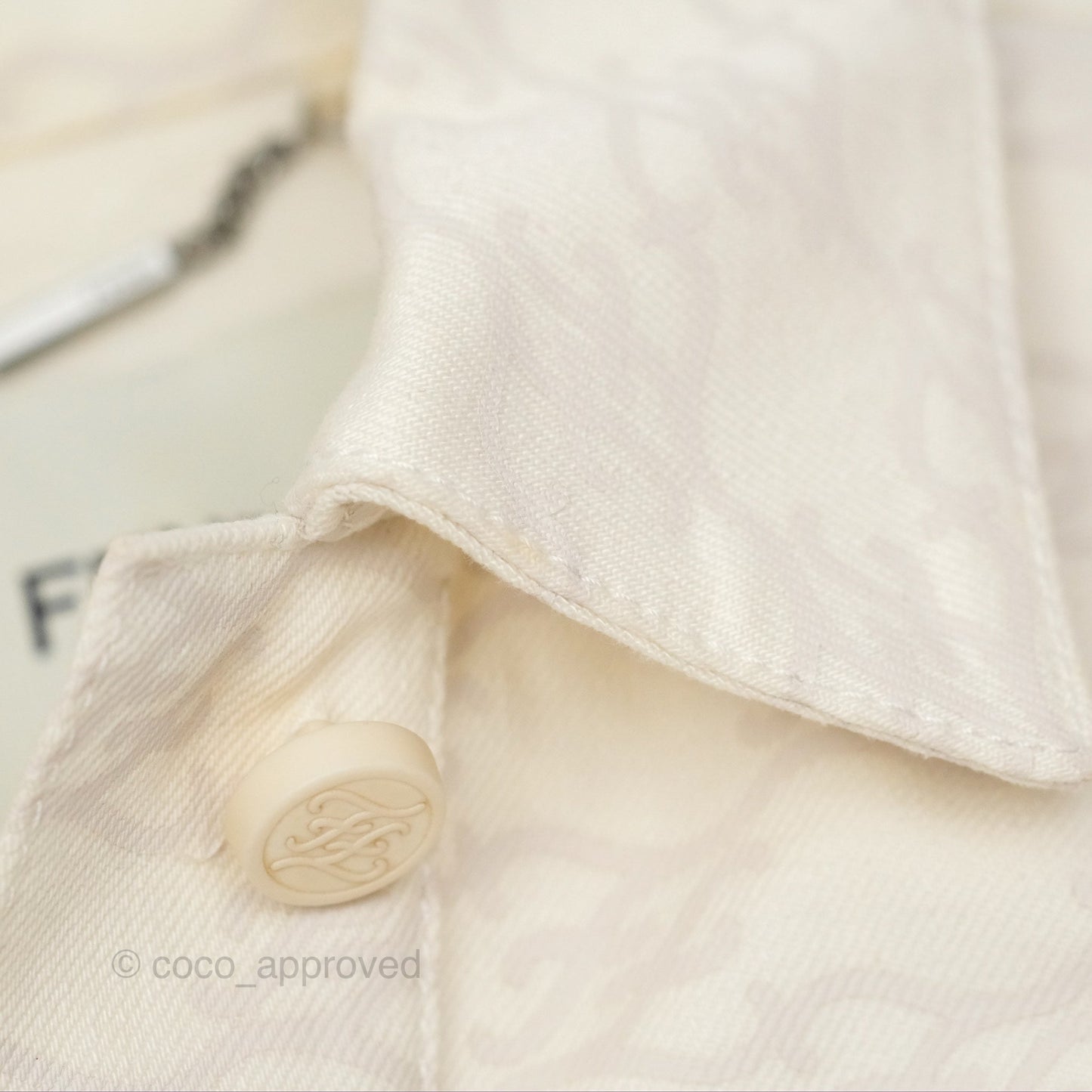 Fendi White Denim Jacket Size 36