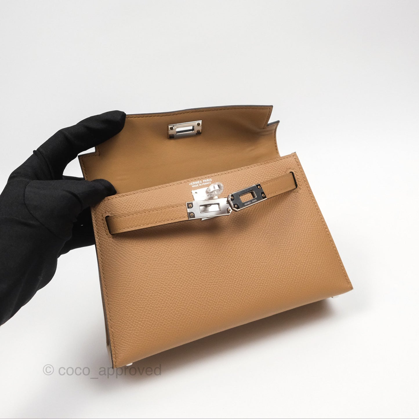 Hermès Mini Kelly II Chai 0M Epsom Palladium Hardware
