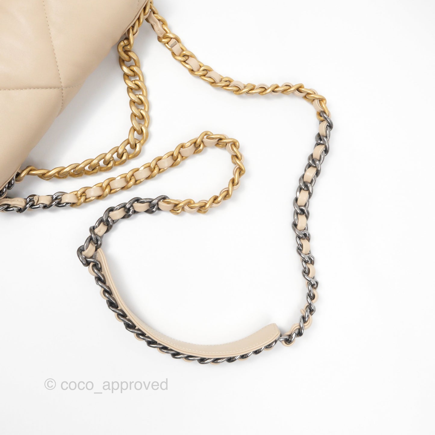 Chanel 19 Small Beige Lambskin Mixed Hardware
