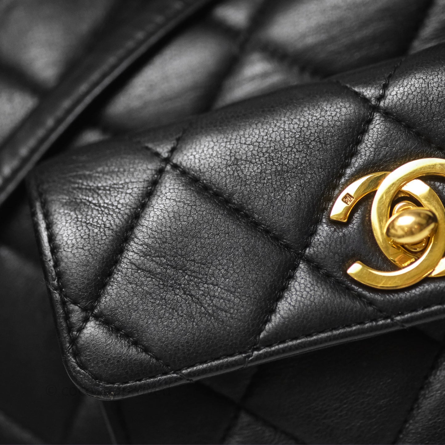 Chanel Vintage CC Duma Backpack Black Lambskin 24K Gold Hardware