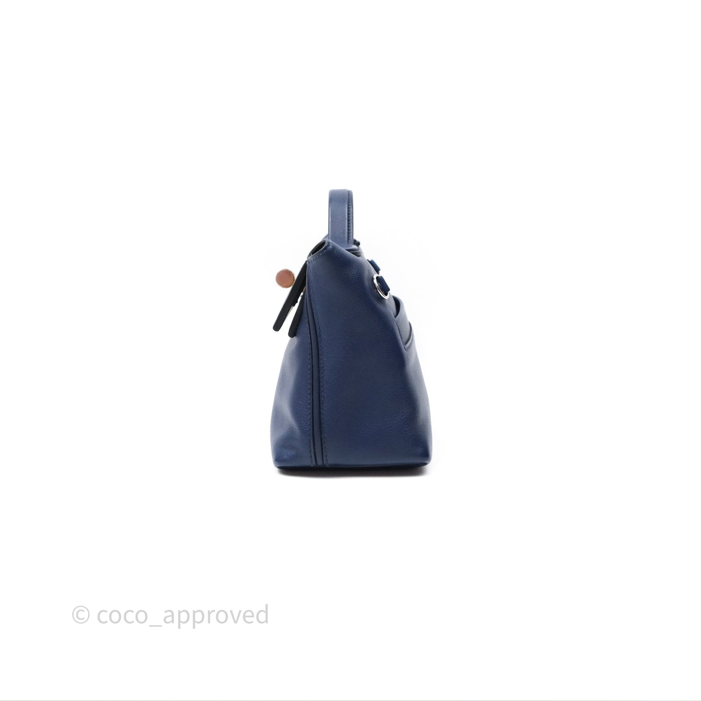 Hermès 24/24 21 Mini Bleu Saphir 73/ Bleu Indigo 76/ Bleu France 71 Evercolor/ Swift Palladium Hardware