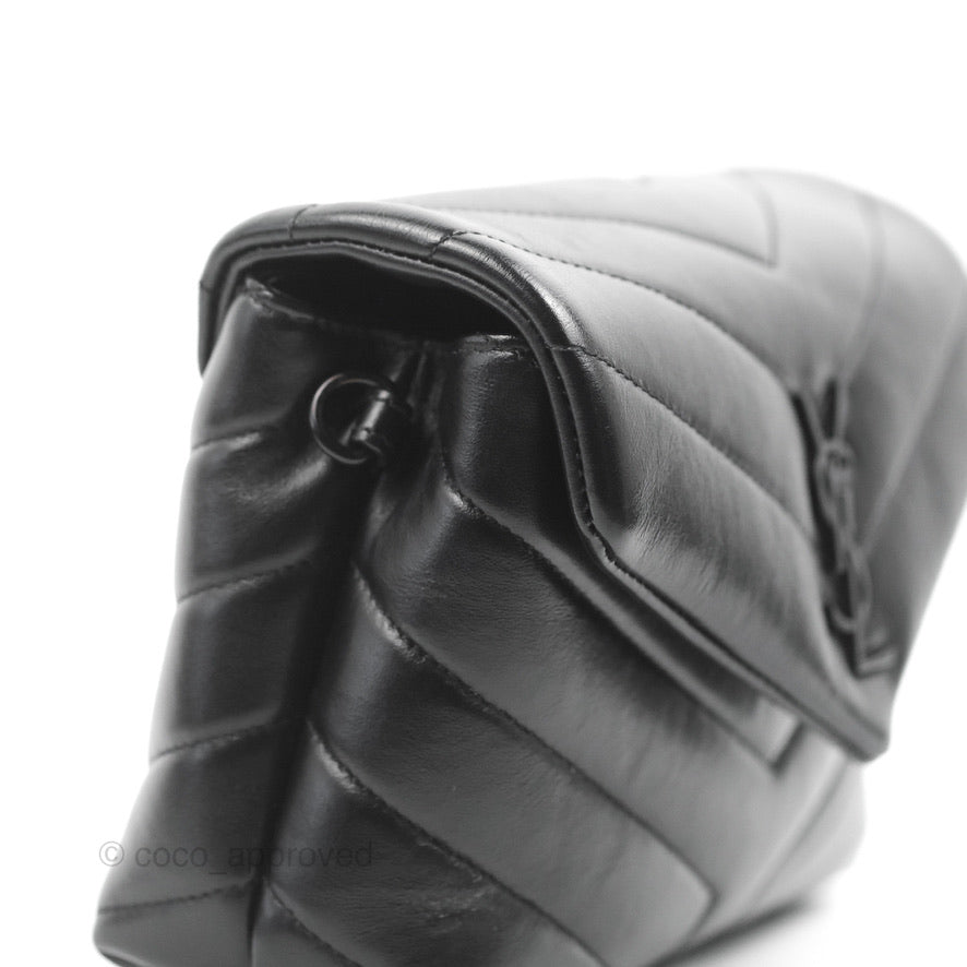 Saint Laurent Loulou Toy Quilted Leather Shoulder Bag Black