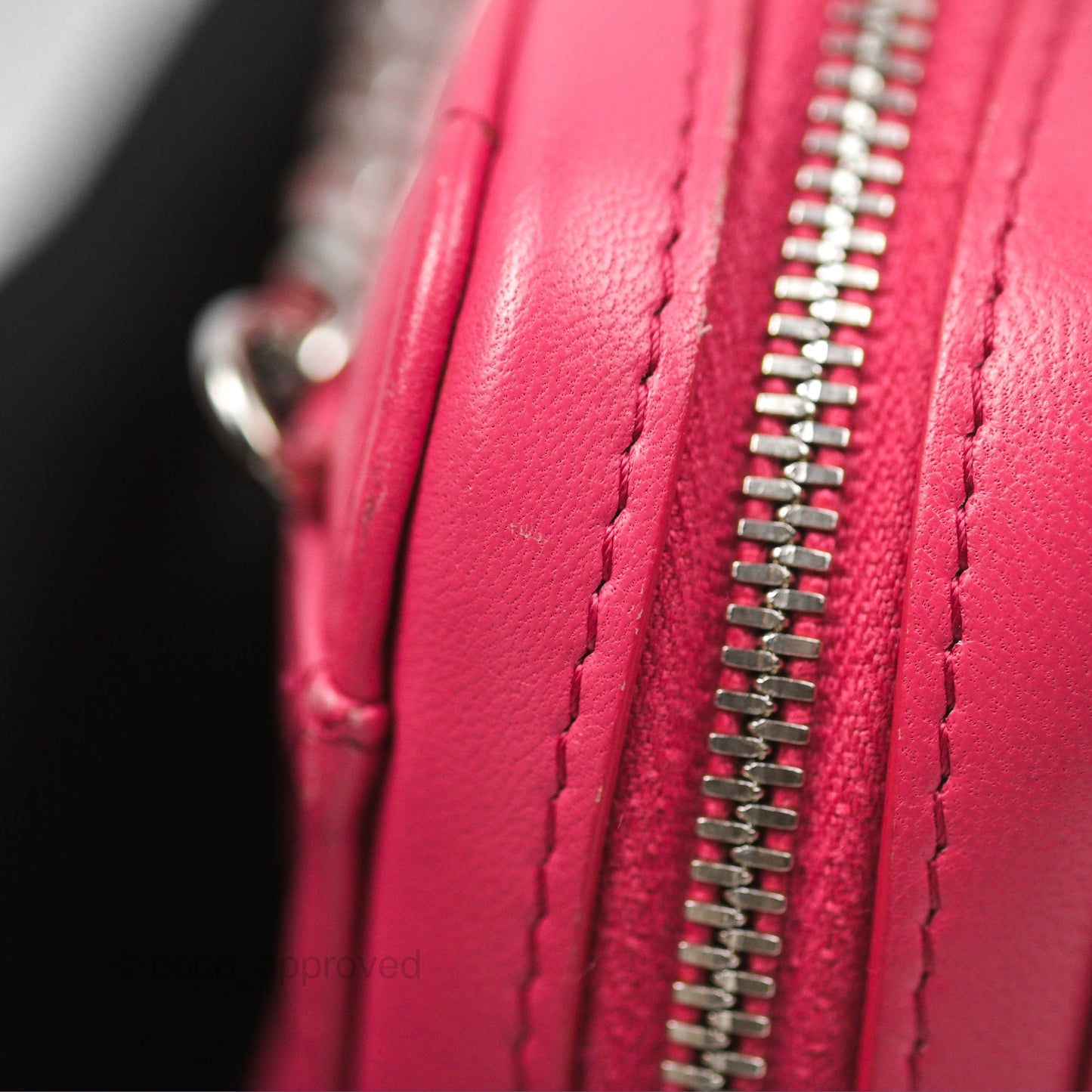 Chanel Quilted Phone Holder Pink Lambskin Silver Hardware