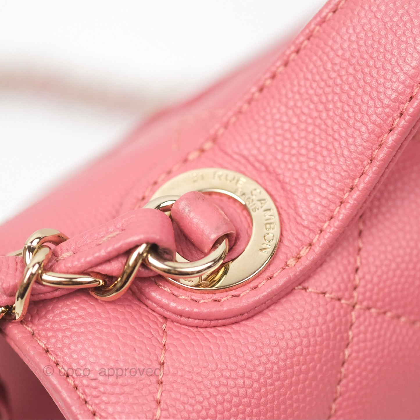 Chanel Quilted Medium Business Affinity Flap Pink Caviar Gold Hardware