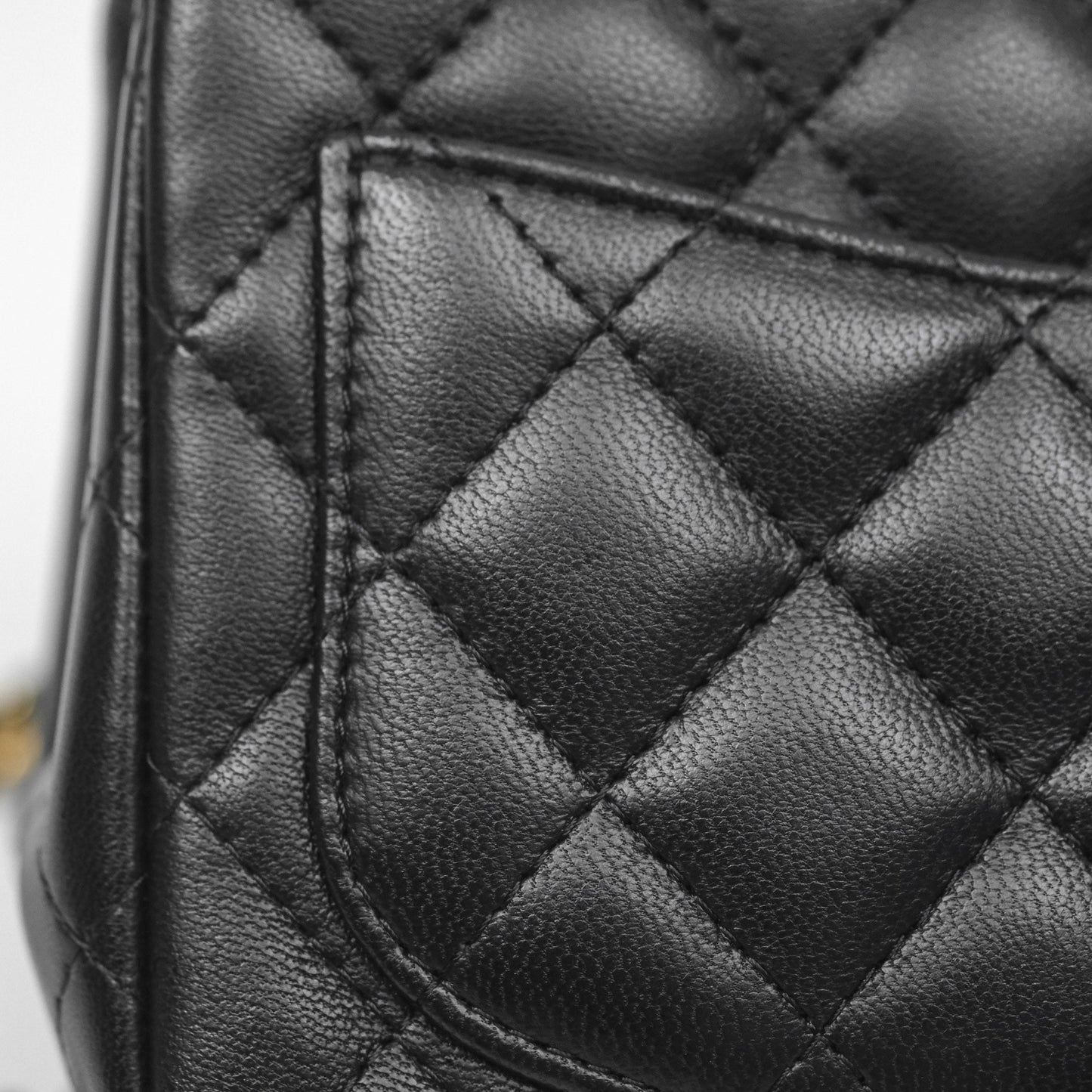 Chanel Mini Square Black Lambskin Gold Hardware