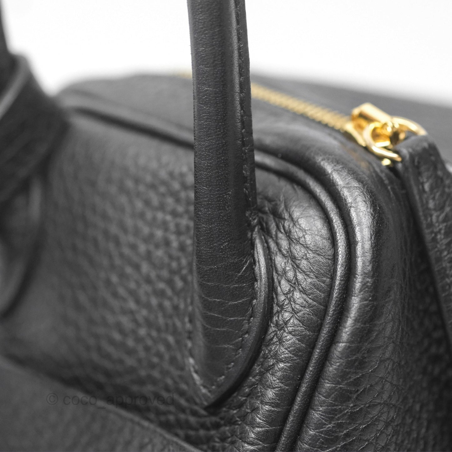 Hermès Mini Lindy 20 Noir 89 Clemence Gold Hardware
