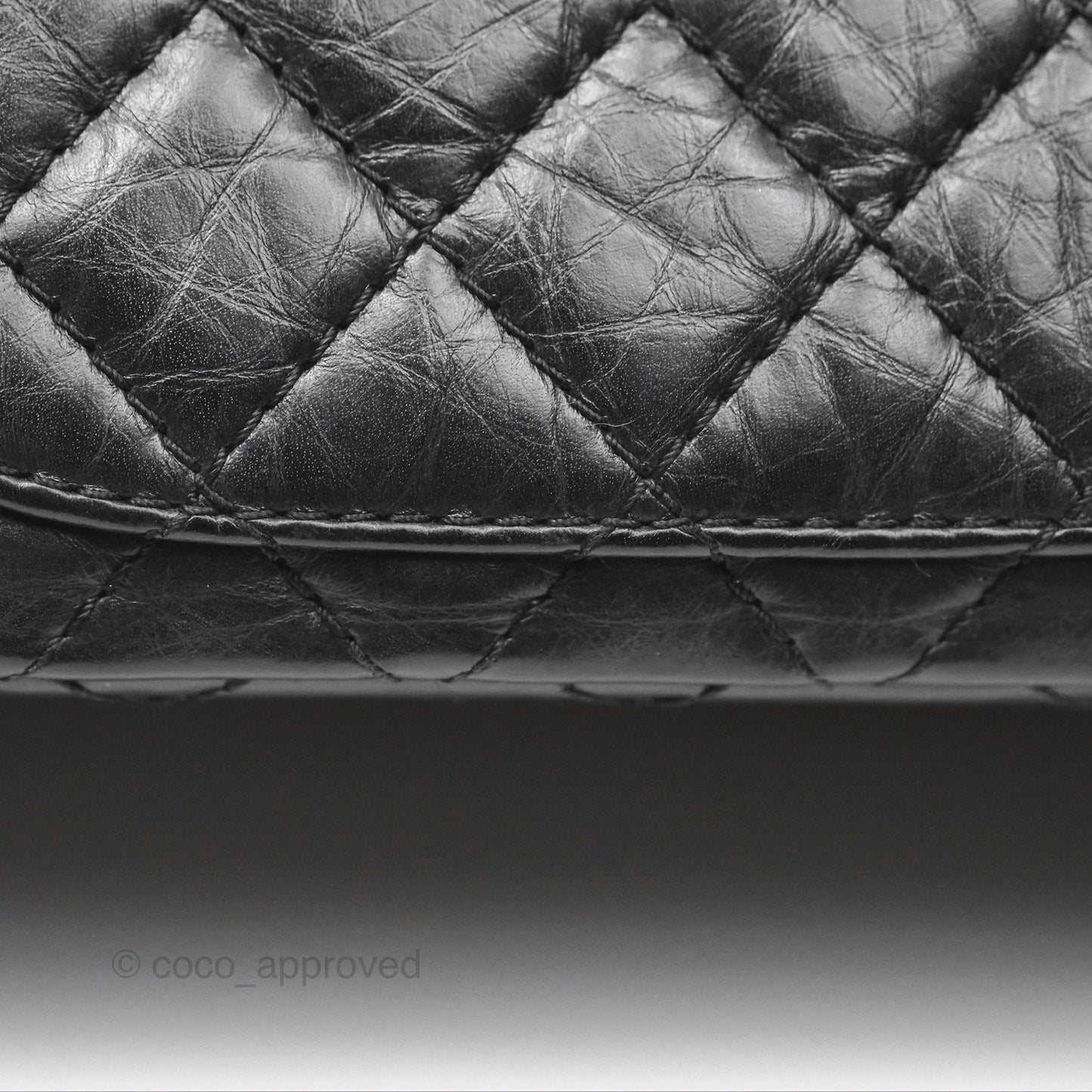 Chanel Reissue 225 Quilted Black Aged Calfskin Aged Gold Hardware