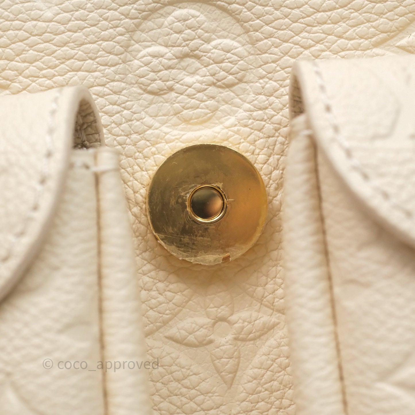 Louis Vuitton Backup Cream Monogram Empreinte Leather