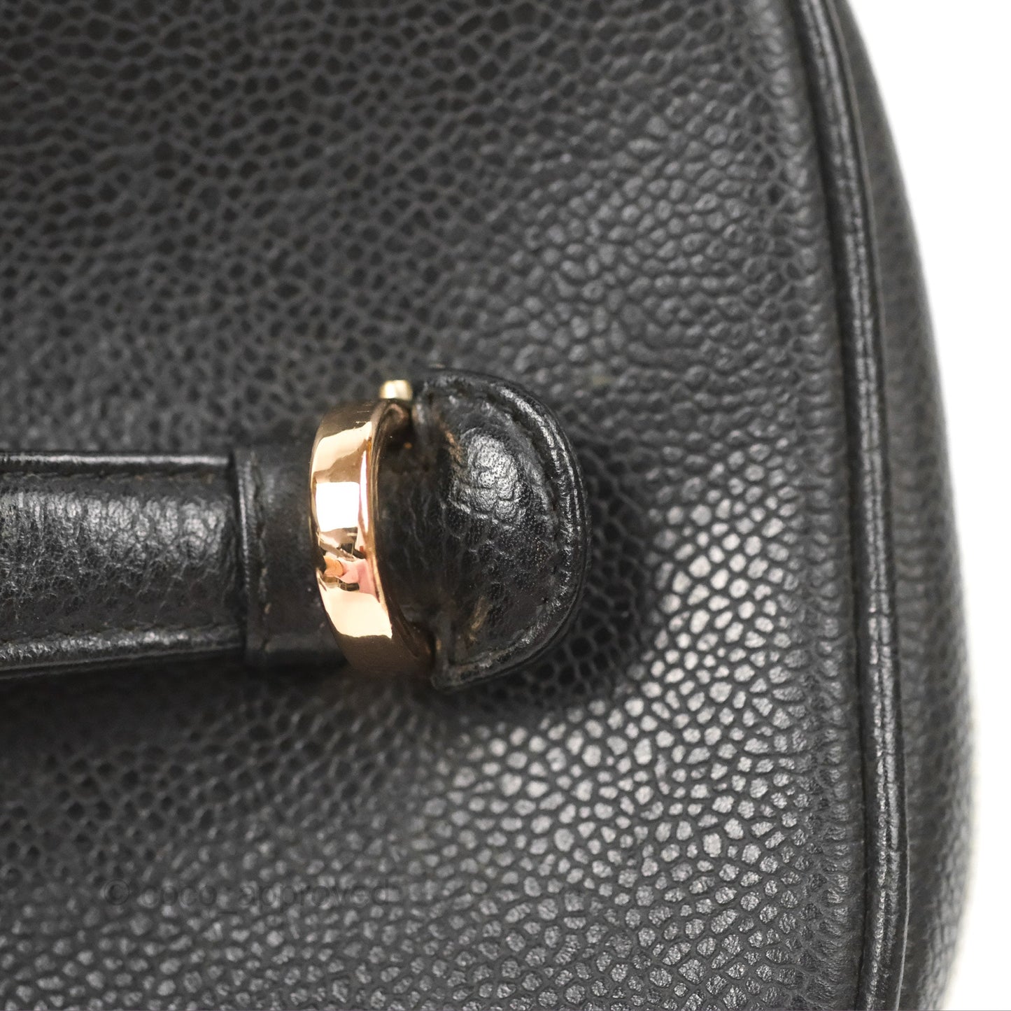 Chanel Vintage Vanity Case Black Caviar Gold Hardware