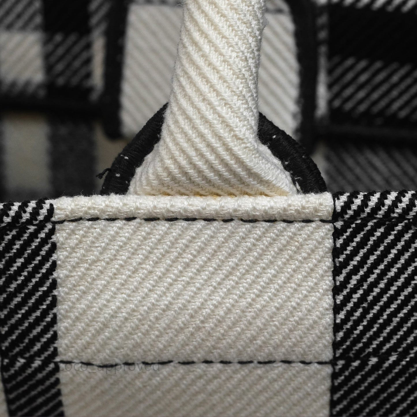 Christian Dior Large Check'n'Dior Book Tote Black/ White Canvas