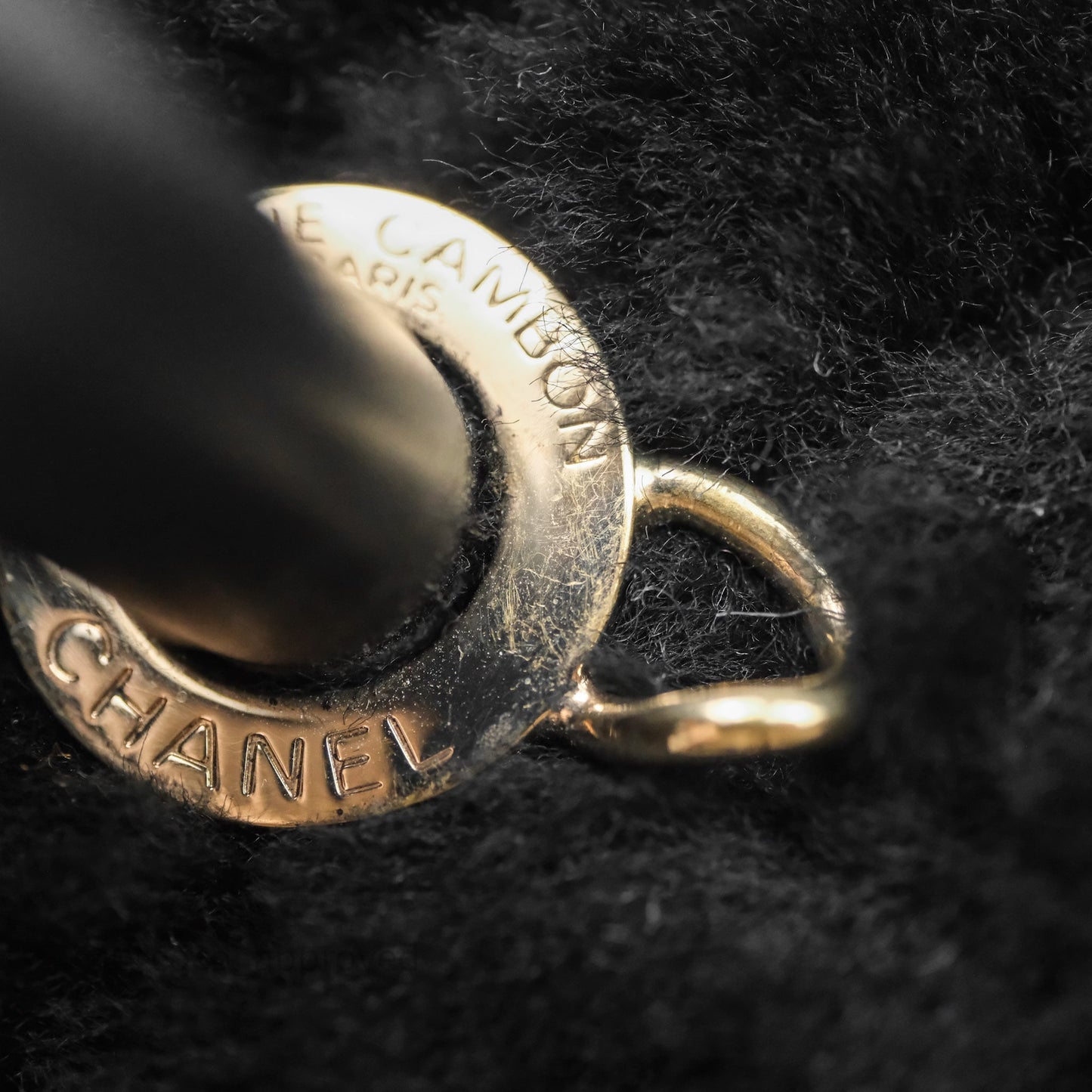 Chanel Small Coco Handle Shearling Black Gold Hardware
