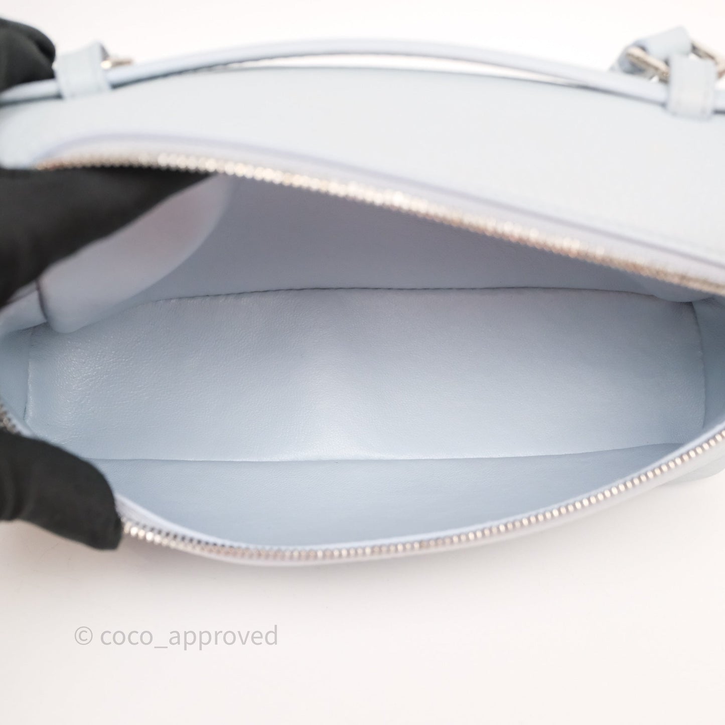 Loro Piana Extra Pocket L19 Light Blue Grained Calfskin