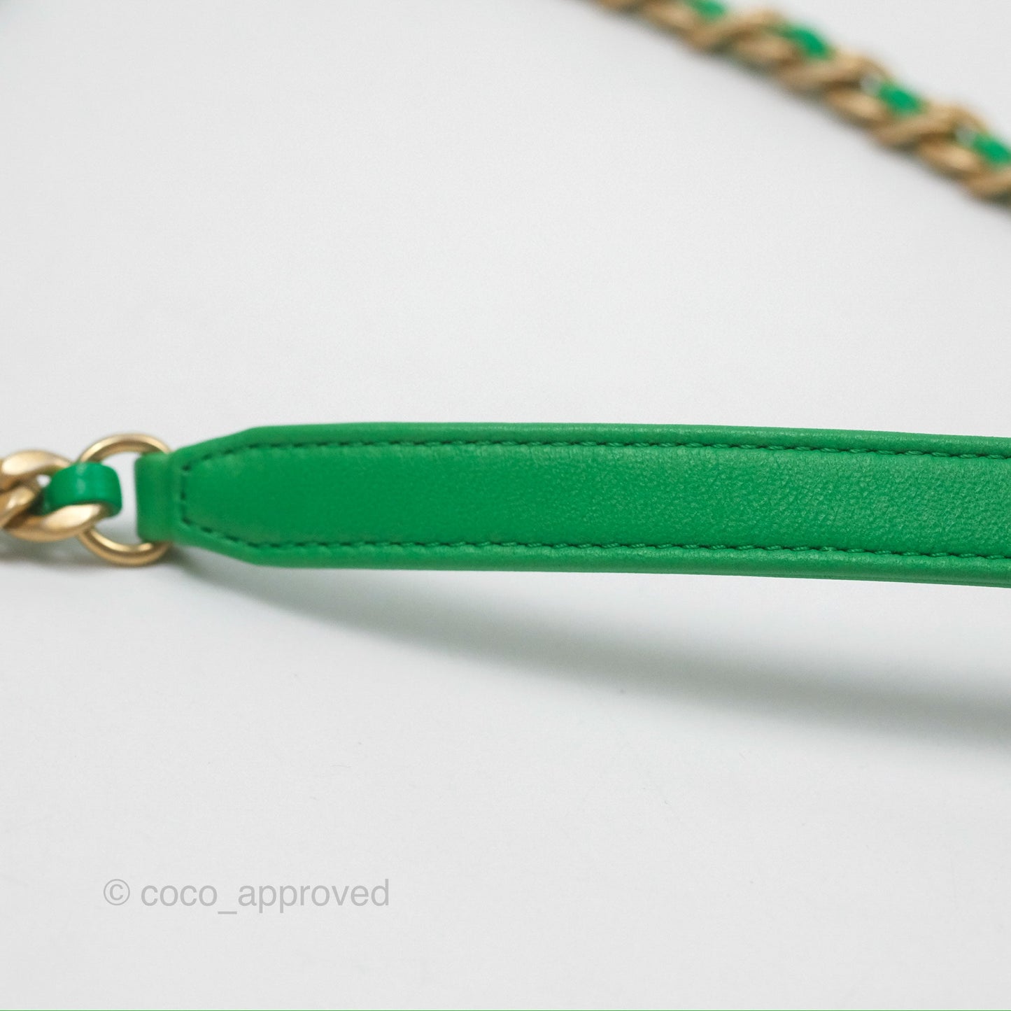 Chanel CC Quilted Flap Bag With Top Handle Green Calfskin Gold Hardware