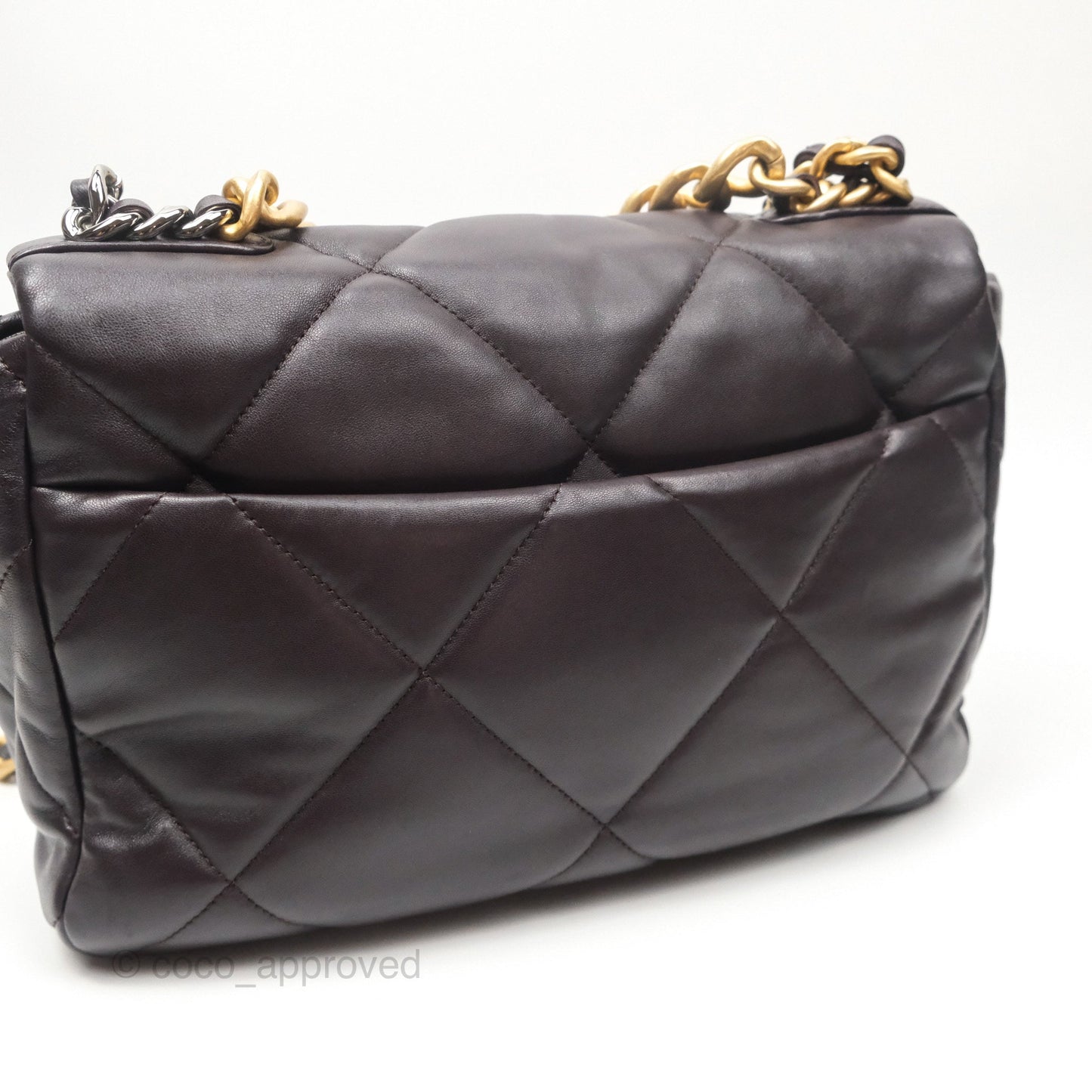 Chanel 19 Medium Dark Brown Mixed Hardware