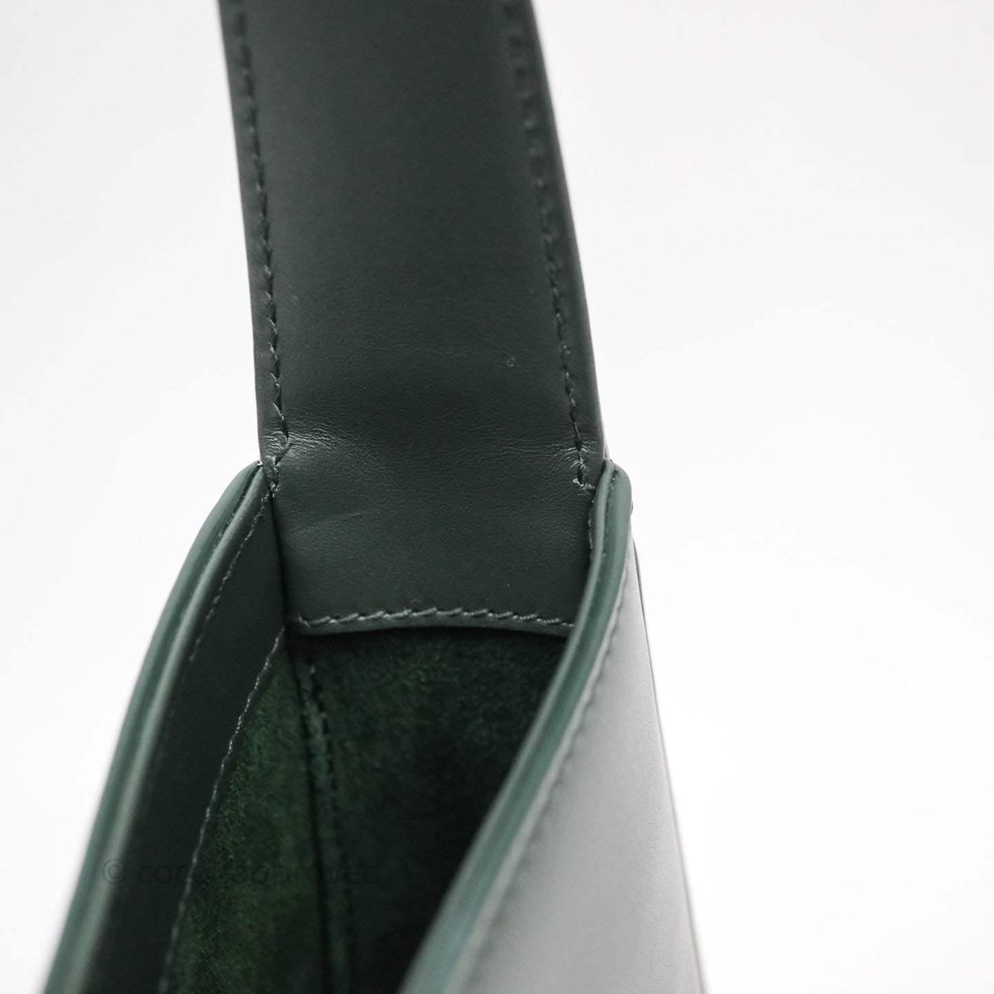 Saint Laurent ‘Le 5 a 7’ Hobo Bag Dark Green Smooth Calfskin