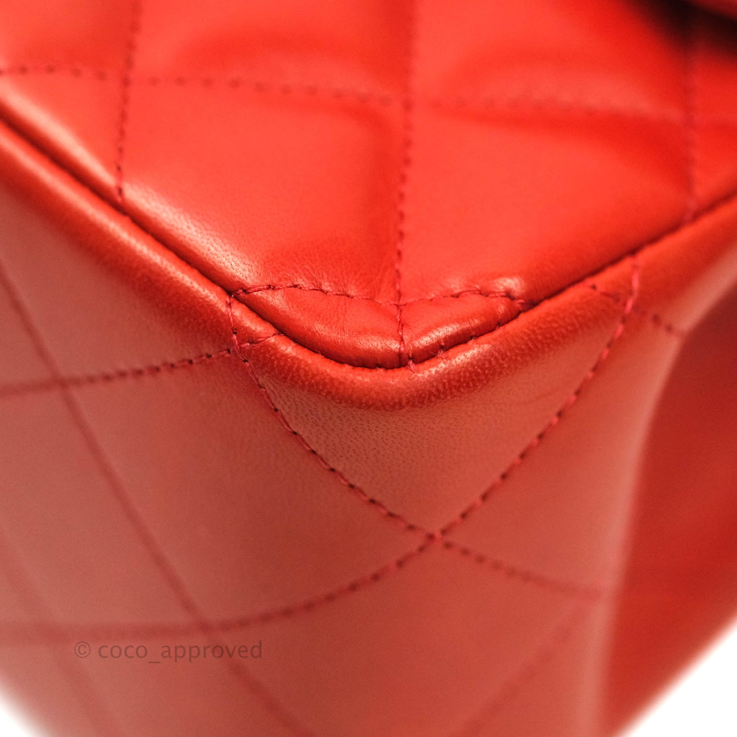 Chanel Jumbo Double Flap Red Lambskin Silver Hardware⁣⁣
