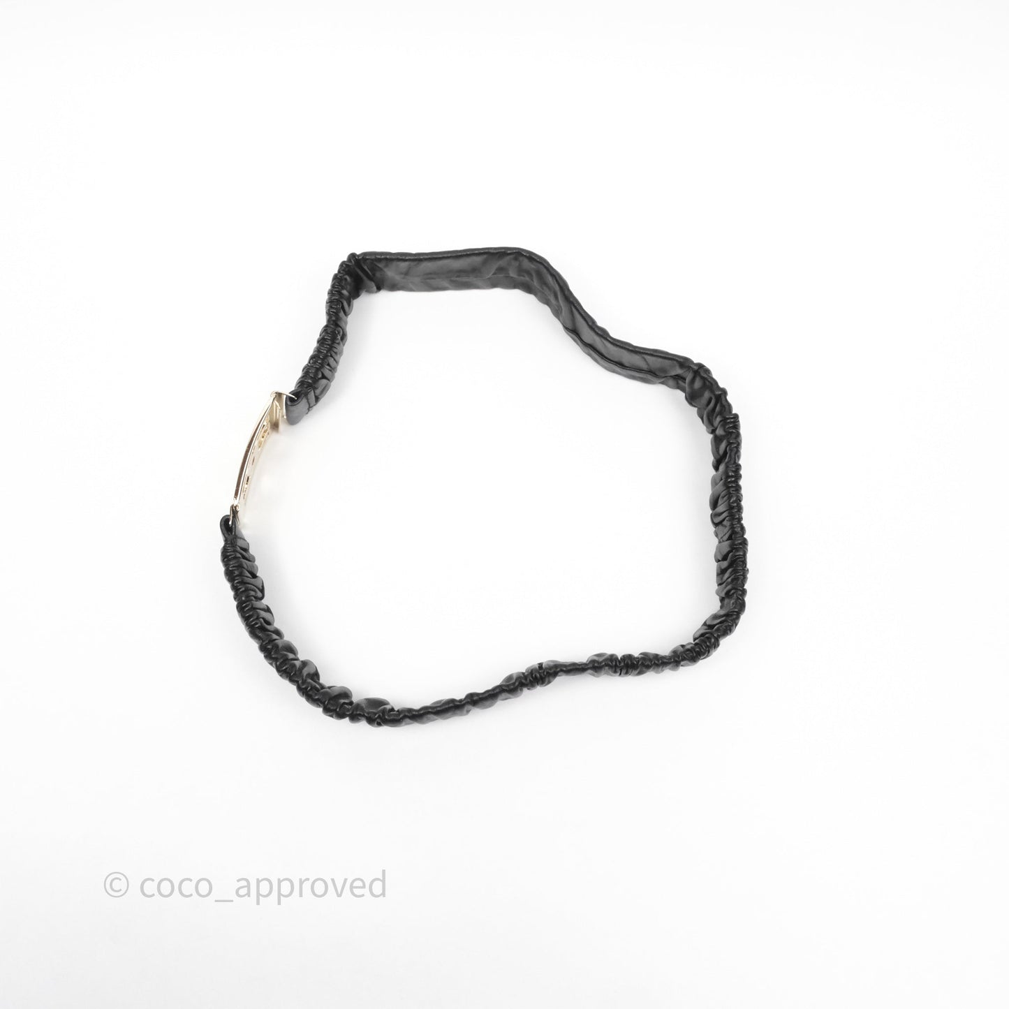Chanel Square CC Belt Black Gold Hardware Size 75 23C