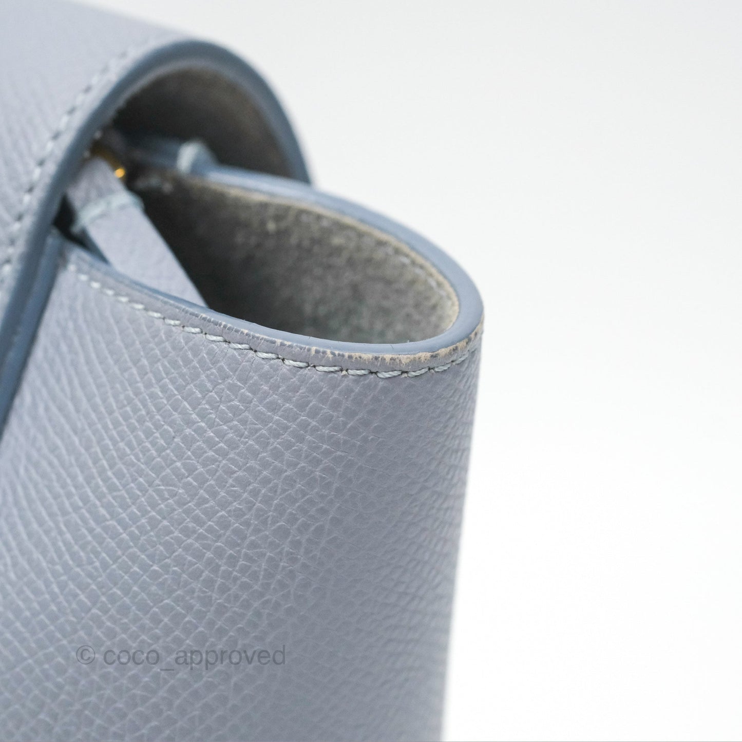 Celine Nano Belt Bag Arctic Blue Grained Calfskin Gold Hardware