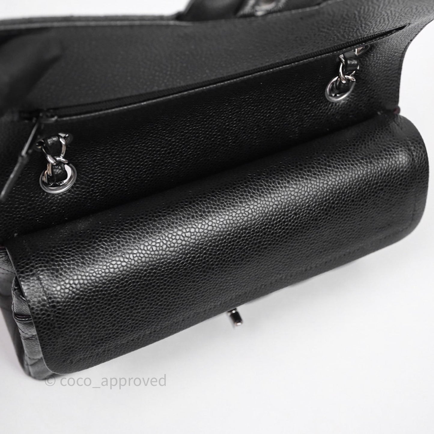 Chanel Small Classic Flap Quilted Black Caviar Silver Hardware