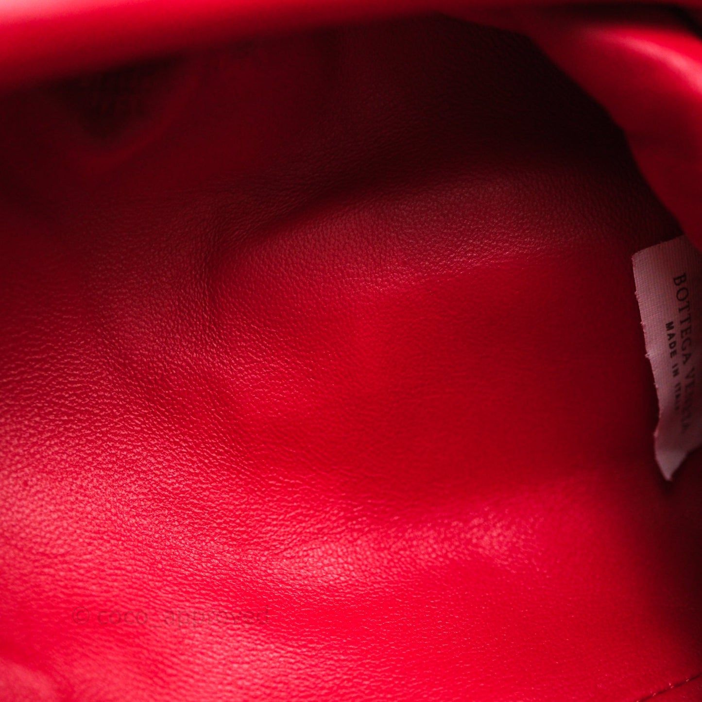 Bottega Veneta Mini Pouch Red Intrecciato Lambskin
