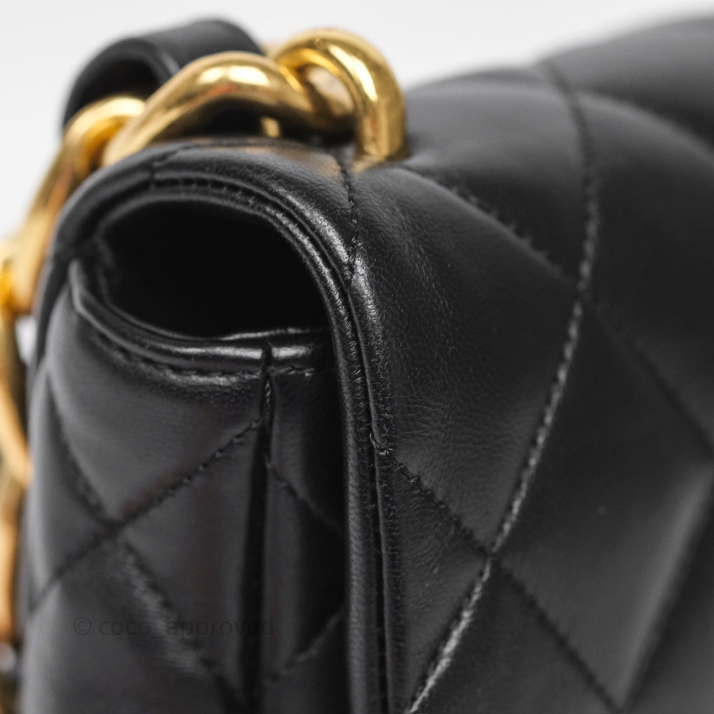Chanel Small Funky Town Black Lambskin Aged Gold Hardware