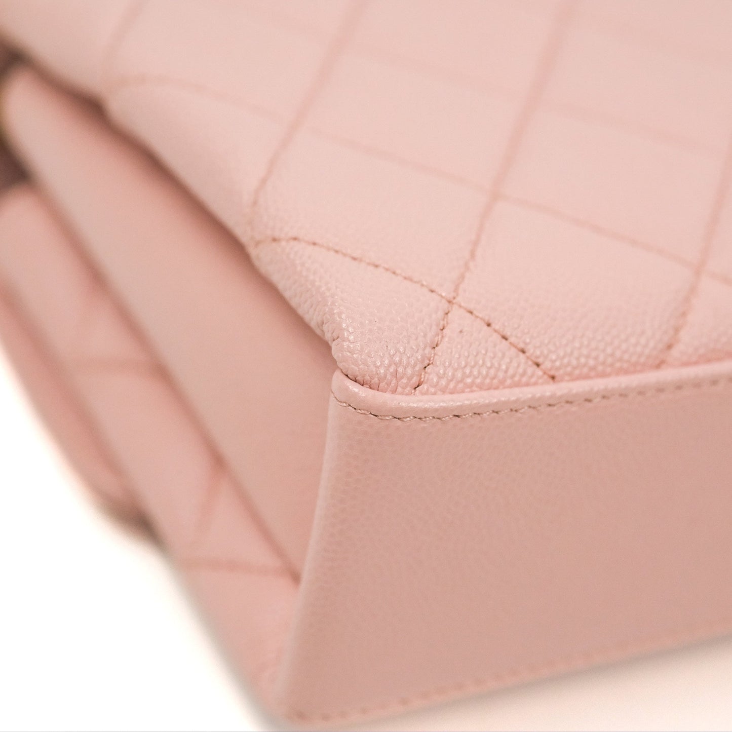 Chanel Carry Me Top Handle Flap Bag Pink Caviar Aged Gold Hardware 23S