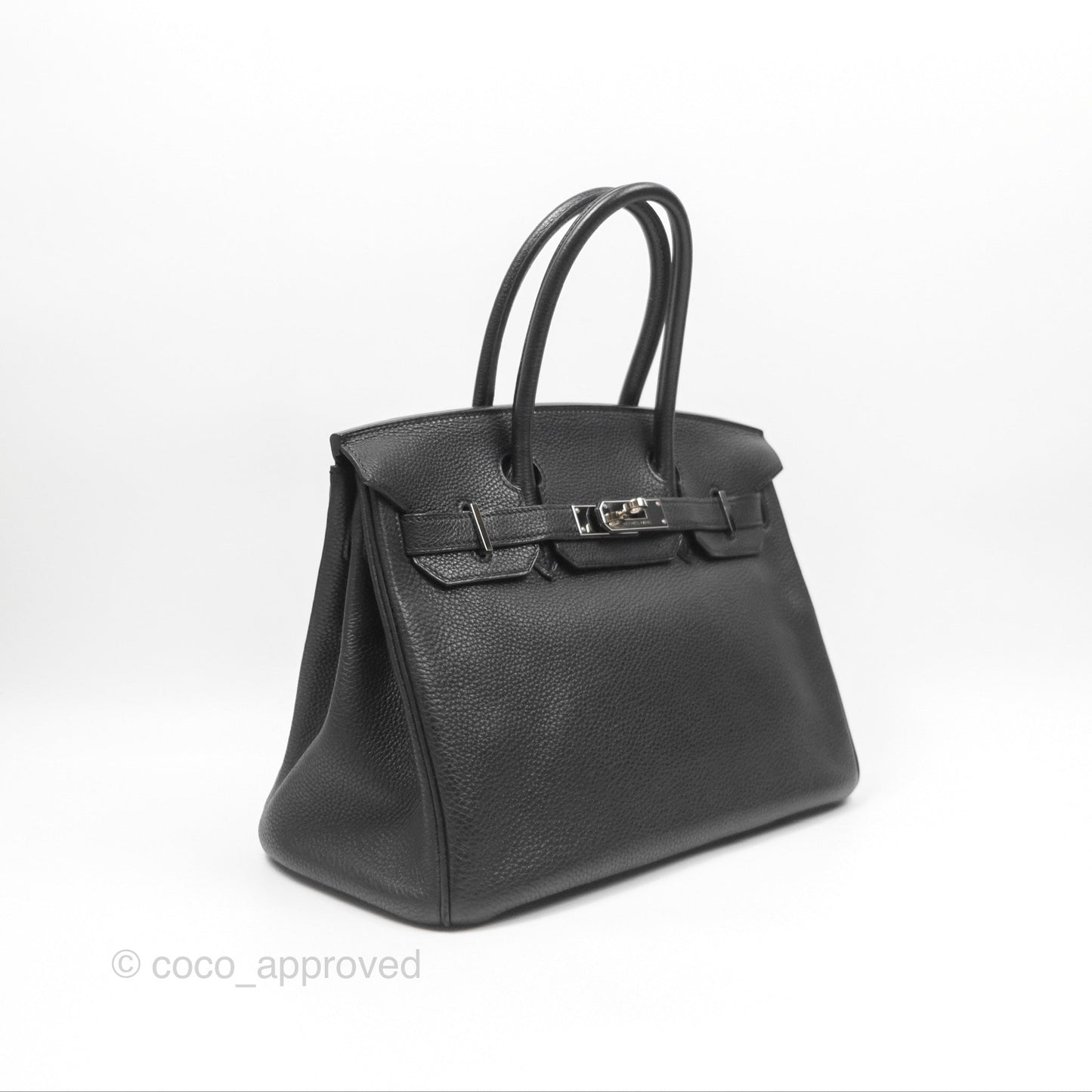 Hermès Birkin 30 Retourne Black Noir 89 Togo Palladium Hardware