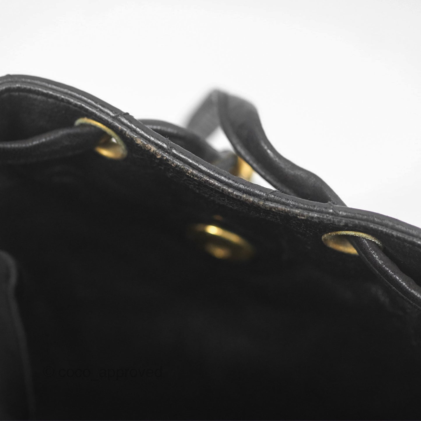Chanel Vintage CC Duma Backpack Black Lambskin 24K Gold Hardware