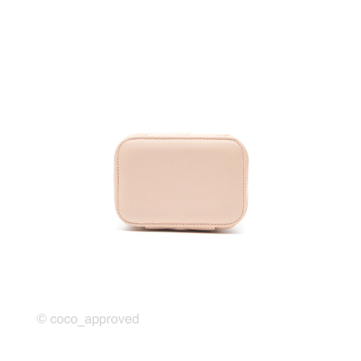 Chanel Classic Mini Pearl Crush Vanity With Chain Light Pink Lambskin Aged Gold Hardware