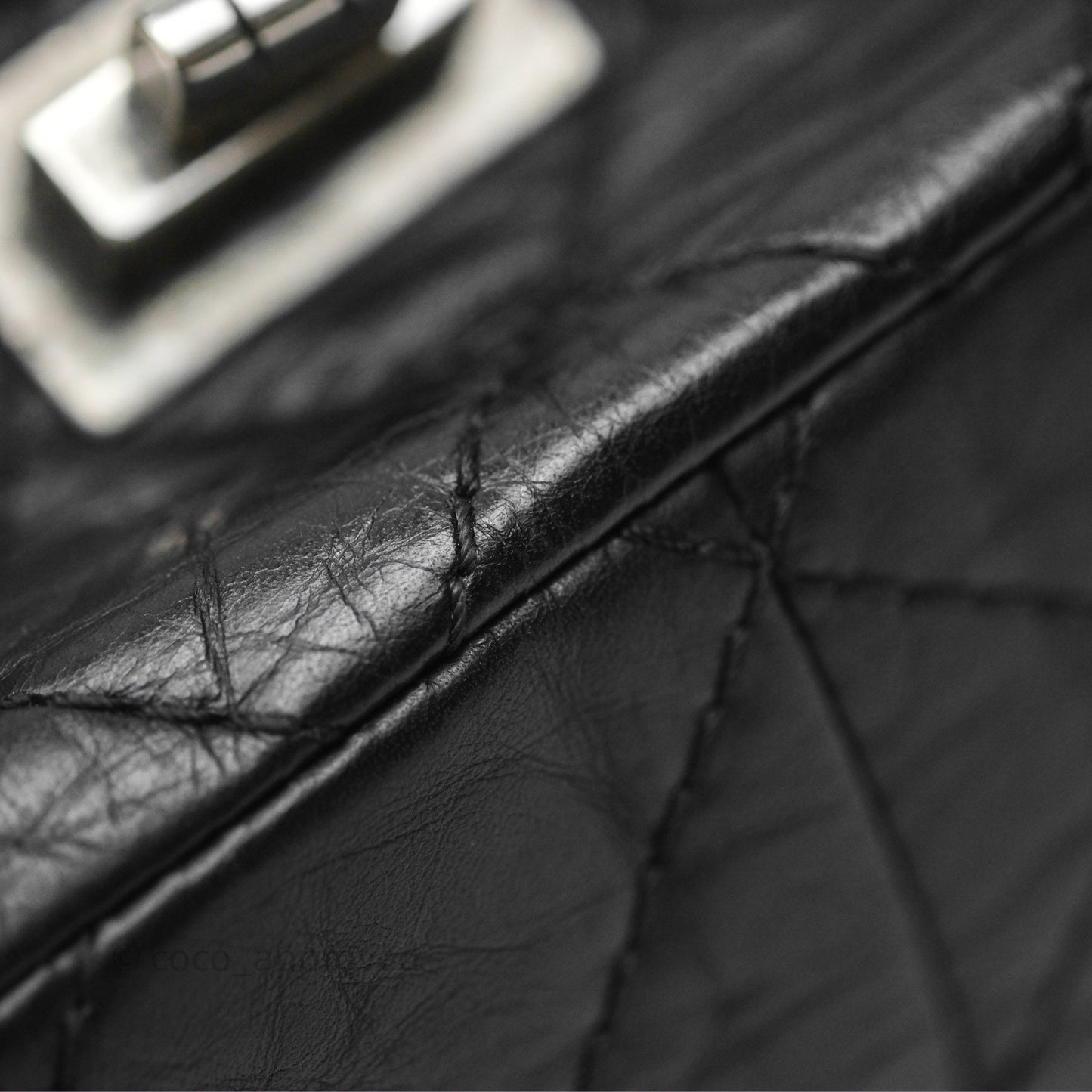 Chanel Quilted Reissue 226 Aged Calfskin Black Ruthenium Hardware