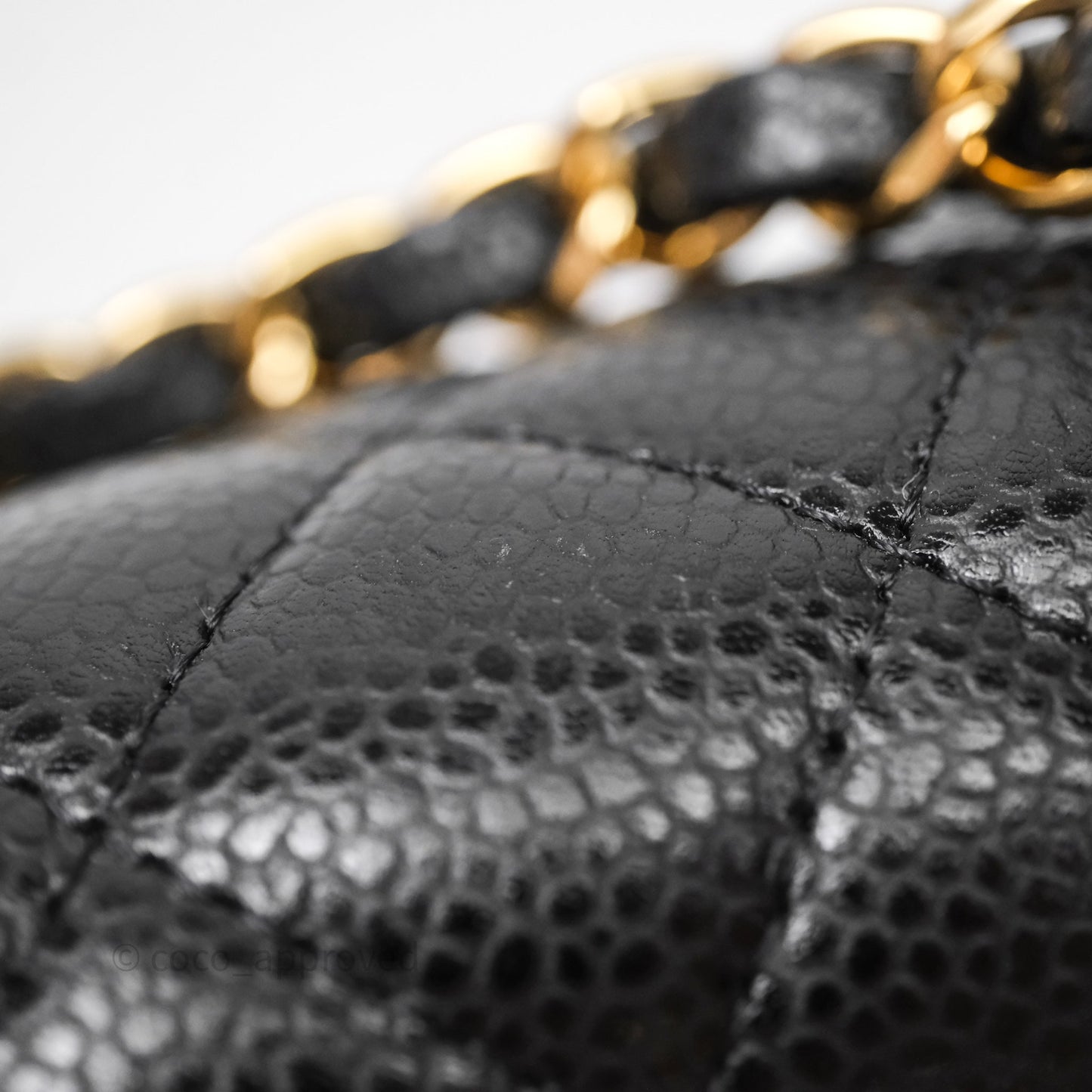 Chanel Small Classic Flap Quilted Black Caviar Gold Hardware