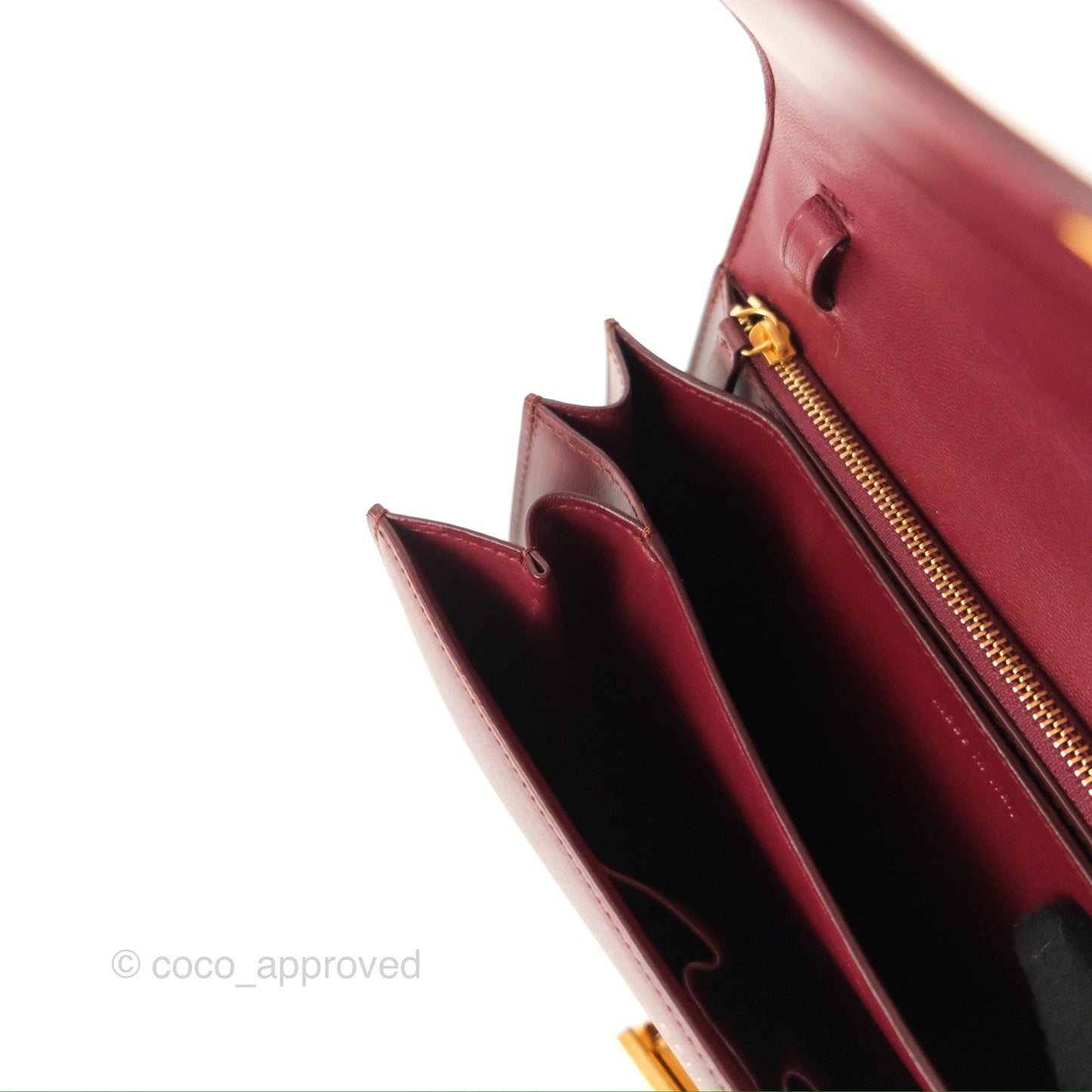 Celine Medium Classic Box Flap Burgundy Calfskin