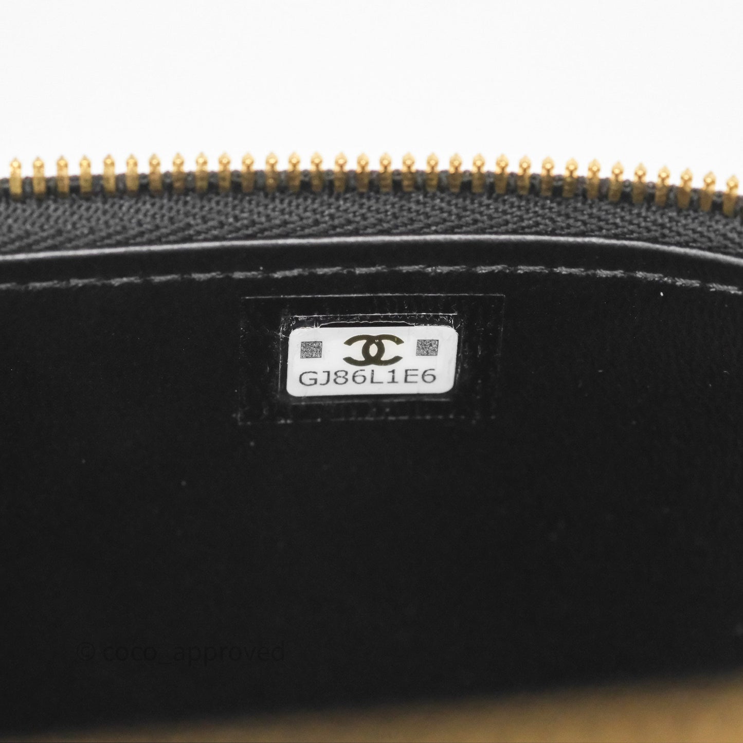 Chanel Vanity with COCO Heart Chain Black Lambskin Aged Gold Hardware