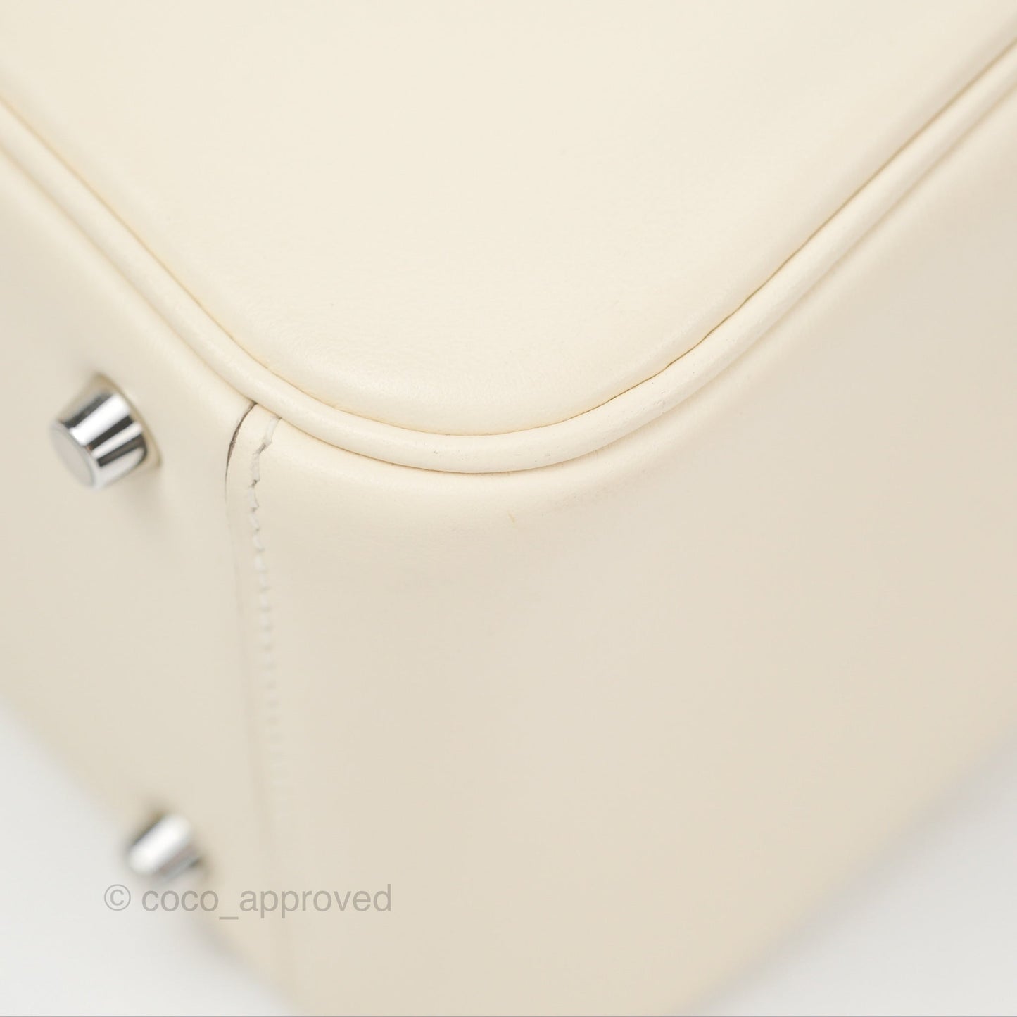 Hermès Mini Lindy 20 Nata/ Lime Swift Palladium Hardware