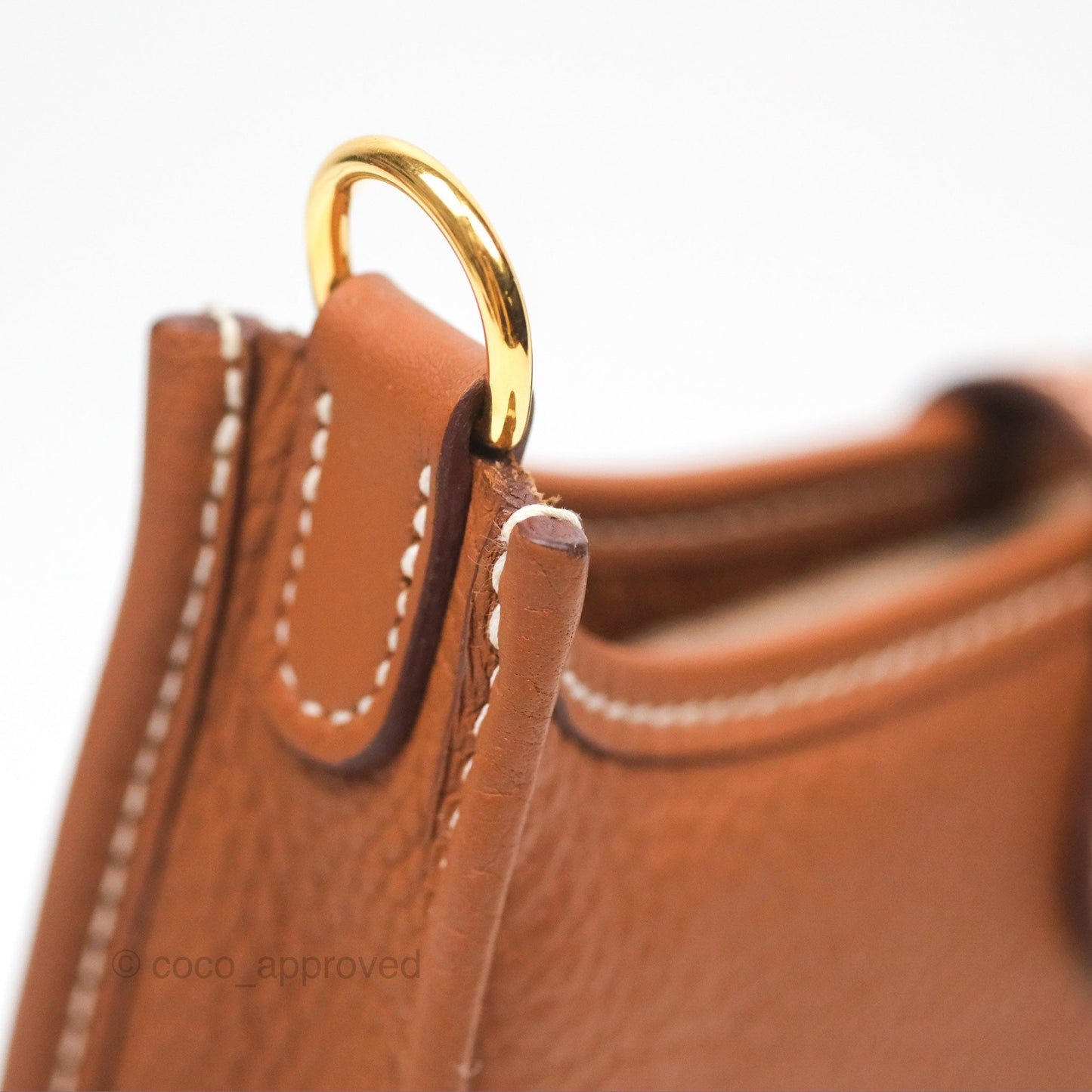 Hermès Mini Evelyne 16 Gold Clemence Gold Hardware