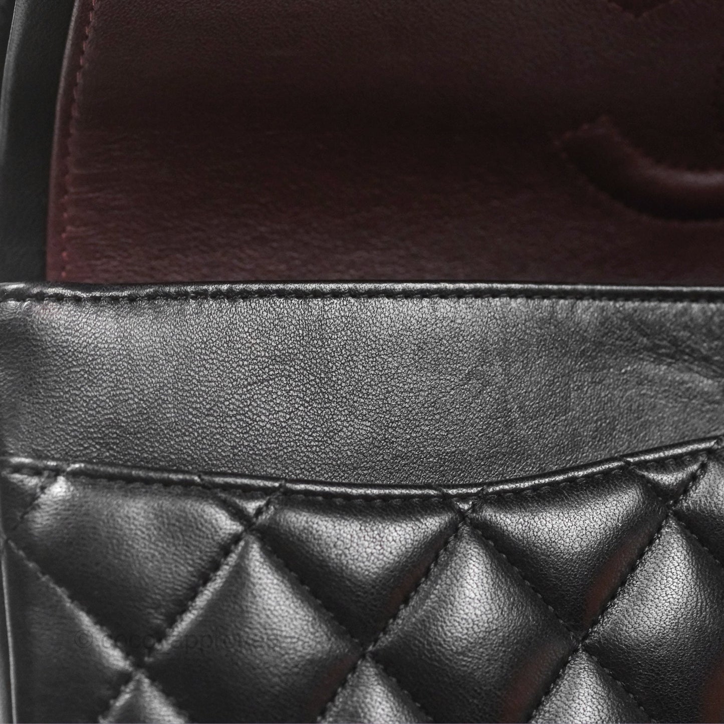 Chanel Classic M/L Medium Flap Quilted Black Lambskin Gold Hardware