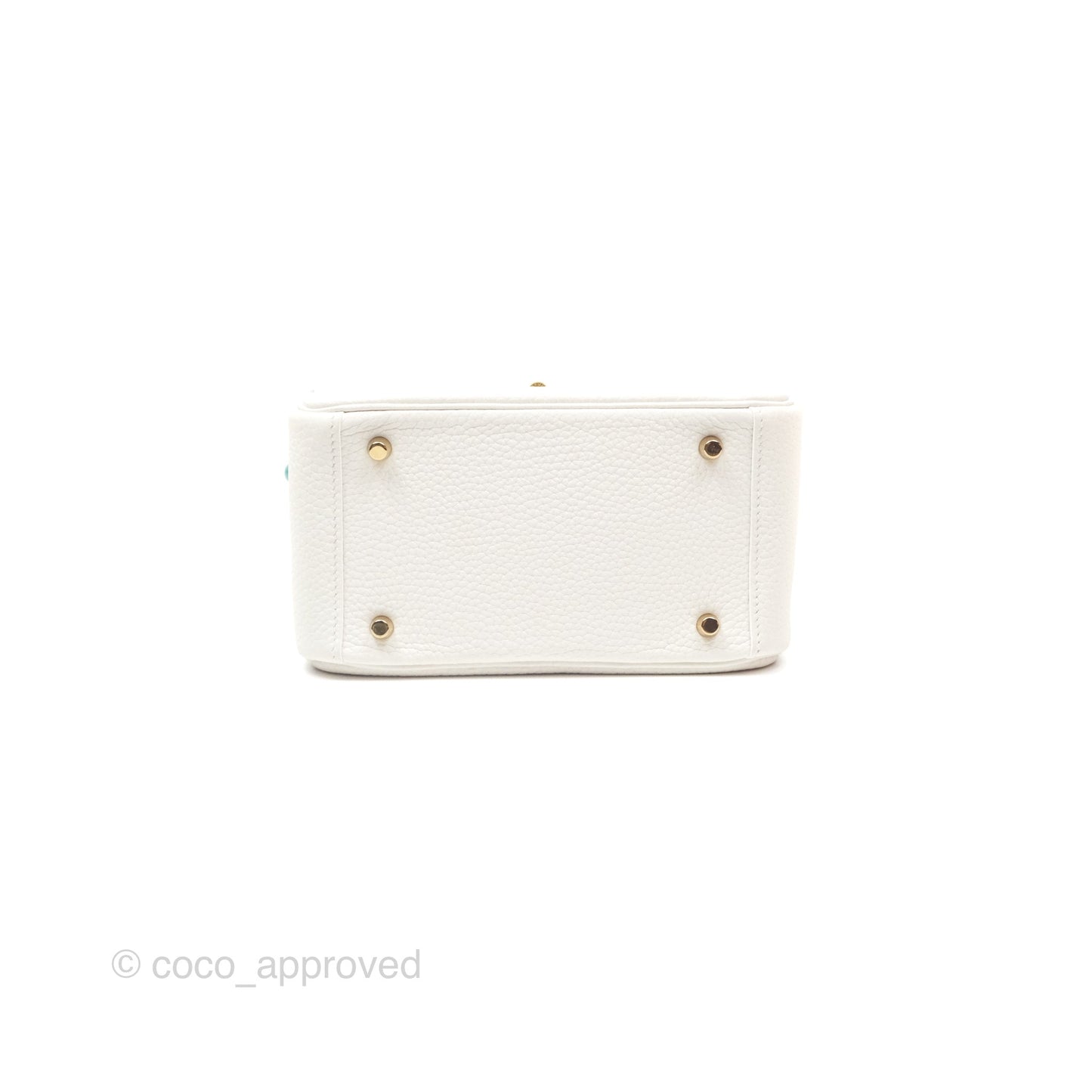 Hermès Mini Lindy 20 New White 0U Clemence Gold Hardware