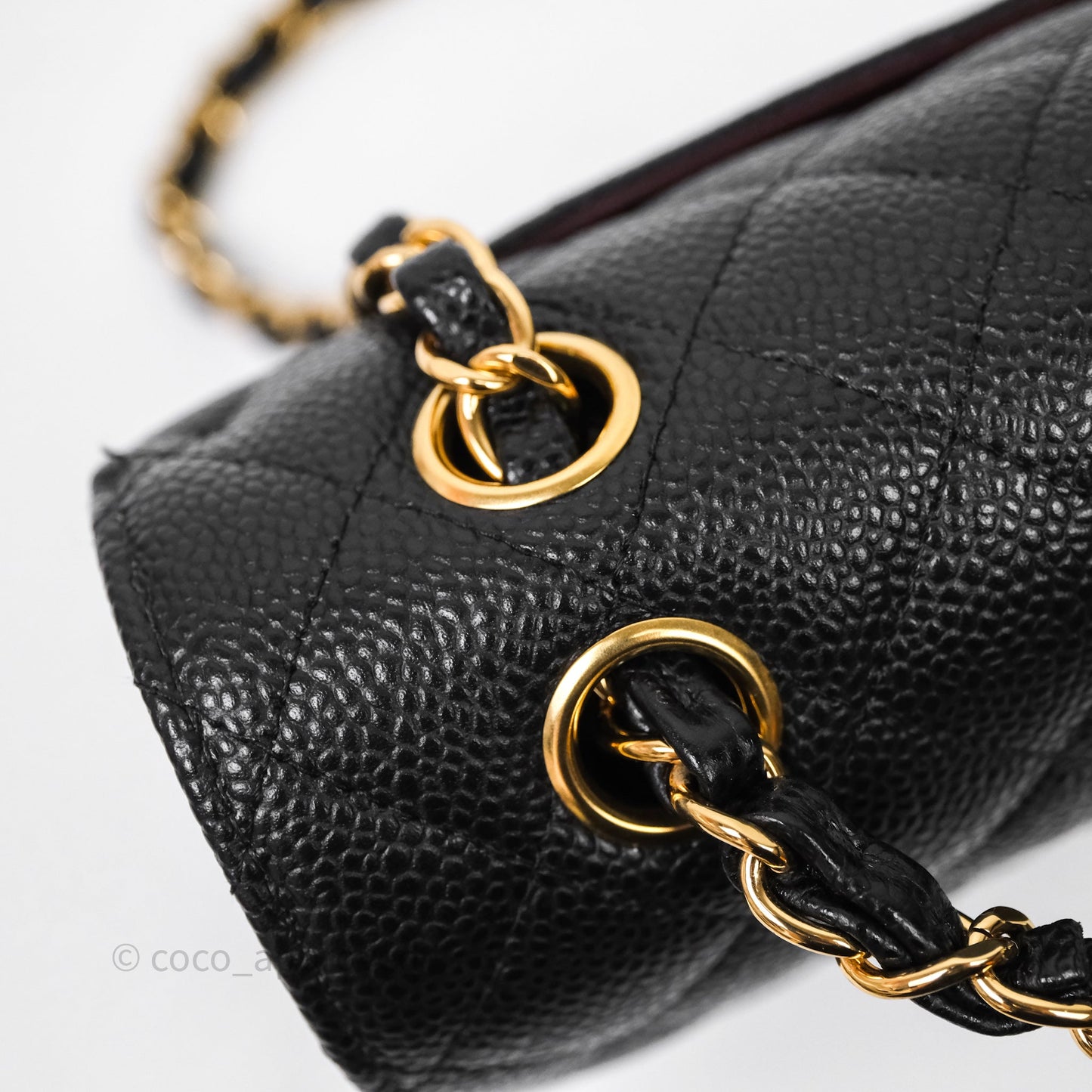 Chanel Small Classic Flap Quilted Black Caviar Gold Hardware