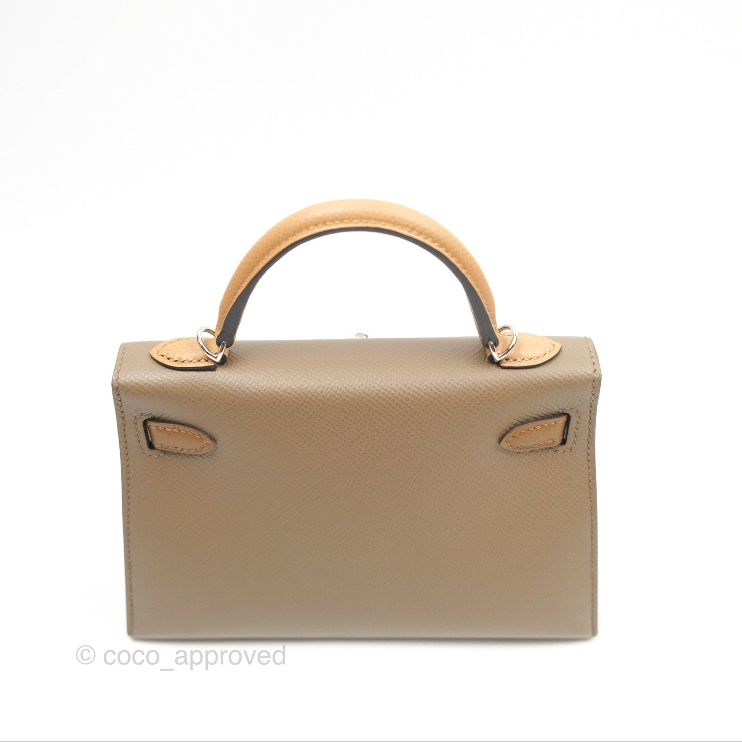 Hermès Mini Kelly II Etoupe 18/Alezan 3G/Biscuit 48 Epsom Palladium Hardware