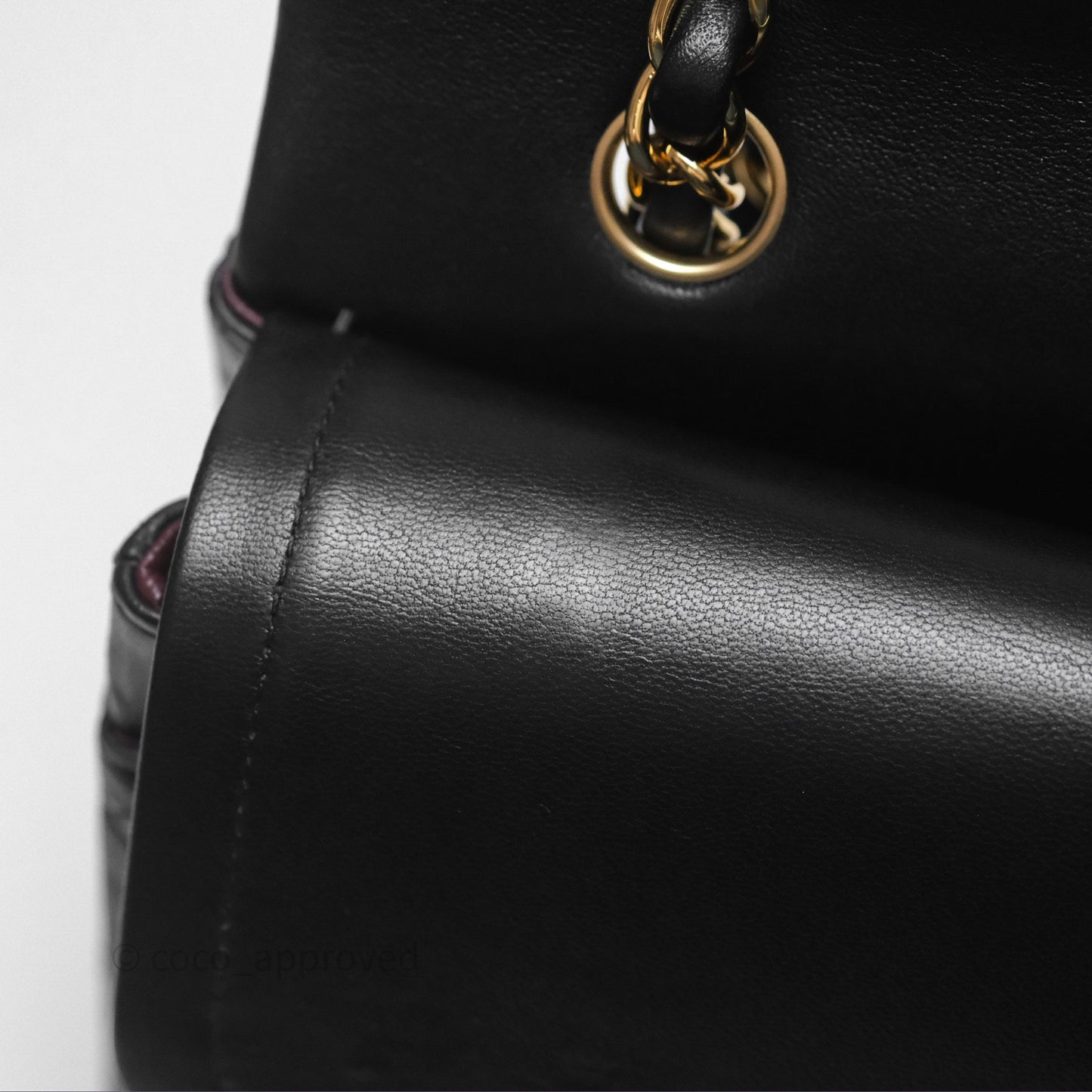 Chanel Classic M/L Medium Flap Quilted Black Lambskin Gold Hardware